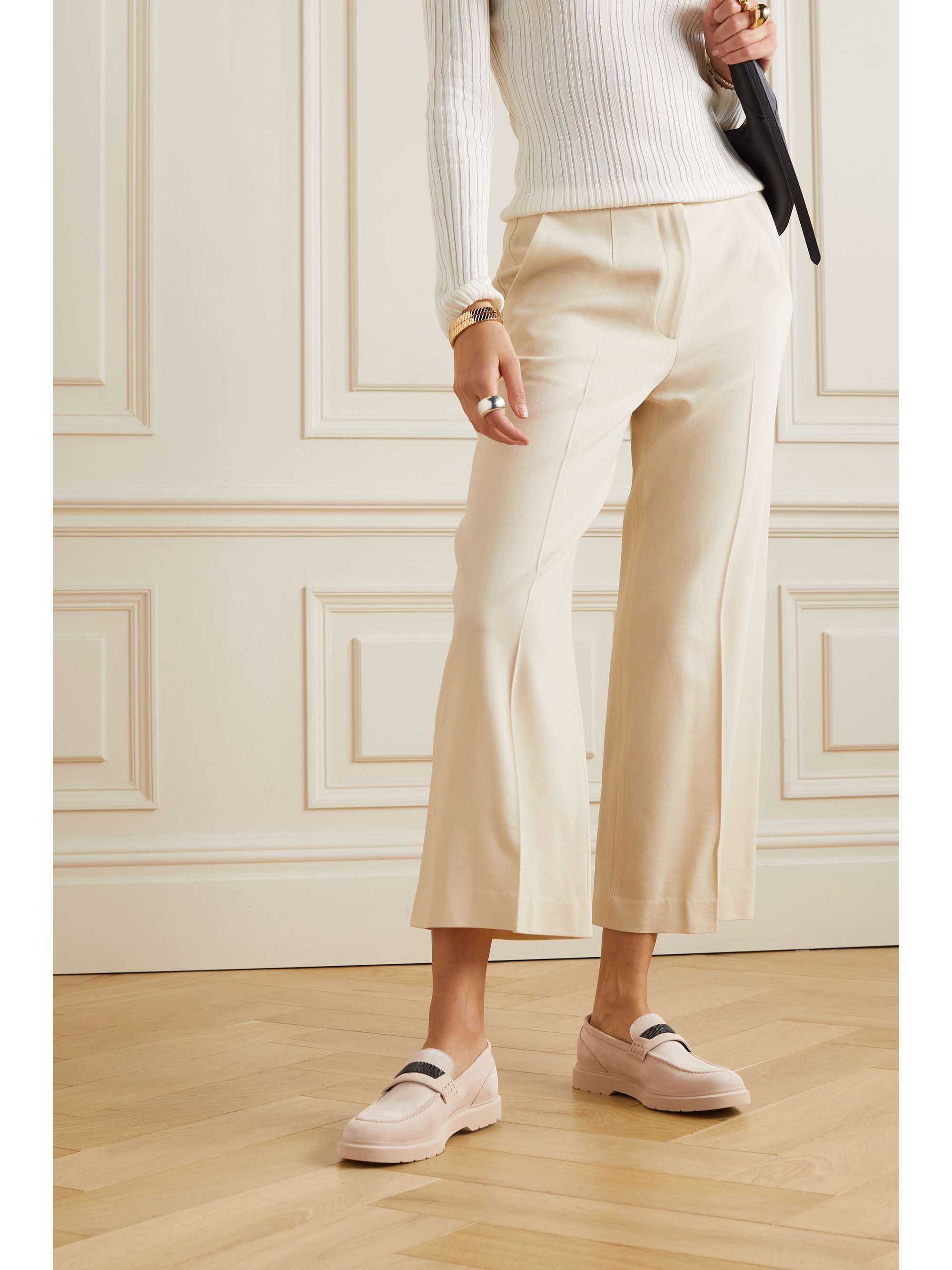 BRUNELLO CUCINELLI Bead-embellished suede loafers