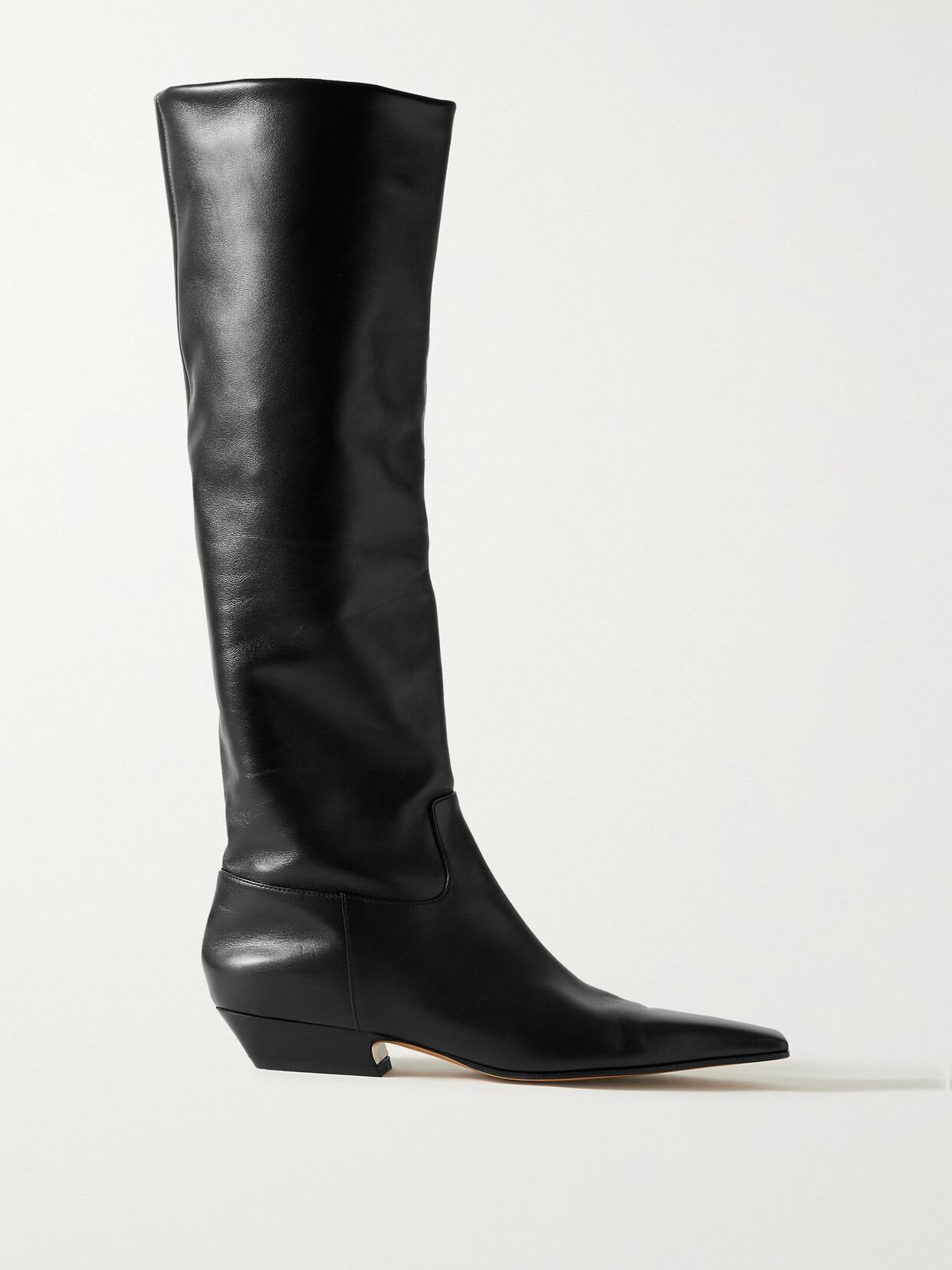 Khaite - Marfa Leather Knee Boots - Black