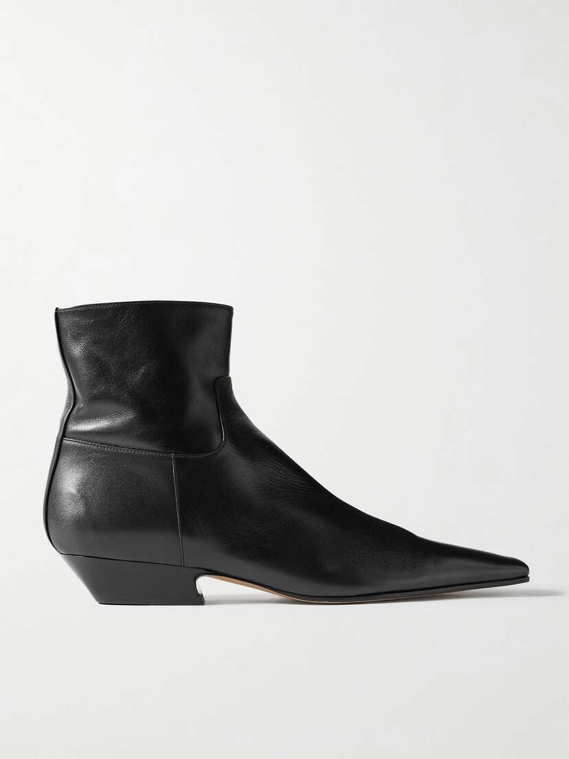 Khaite Marfa Leather Ankle Boots