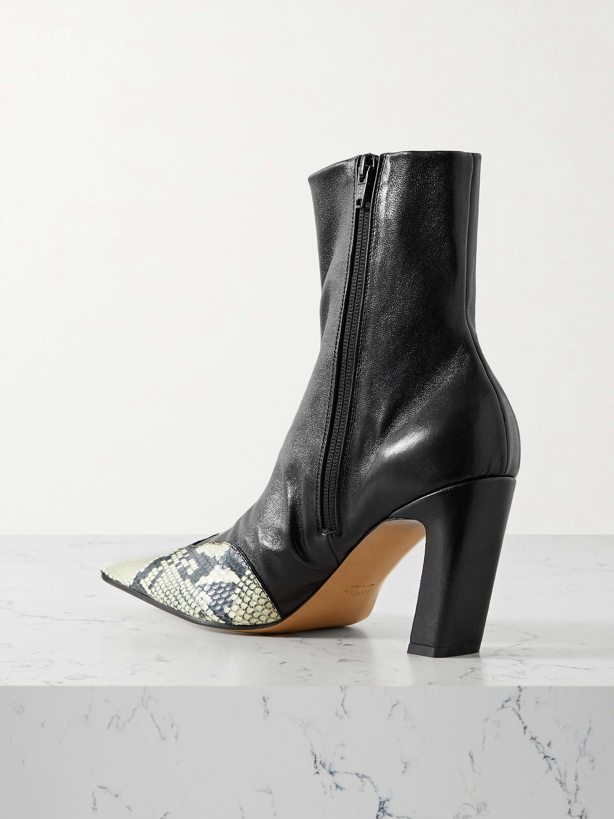 KHAITE Dallas leather ankle boots | NET-A-PORTER