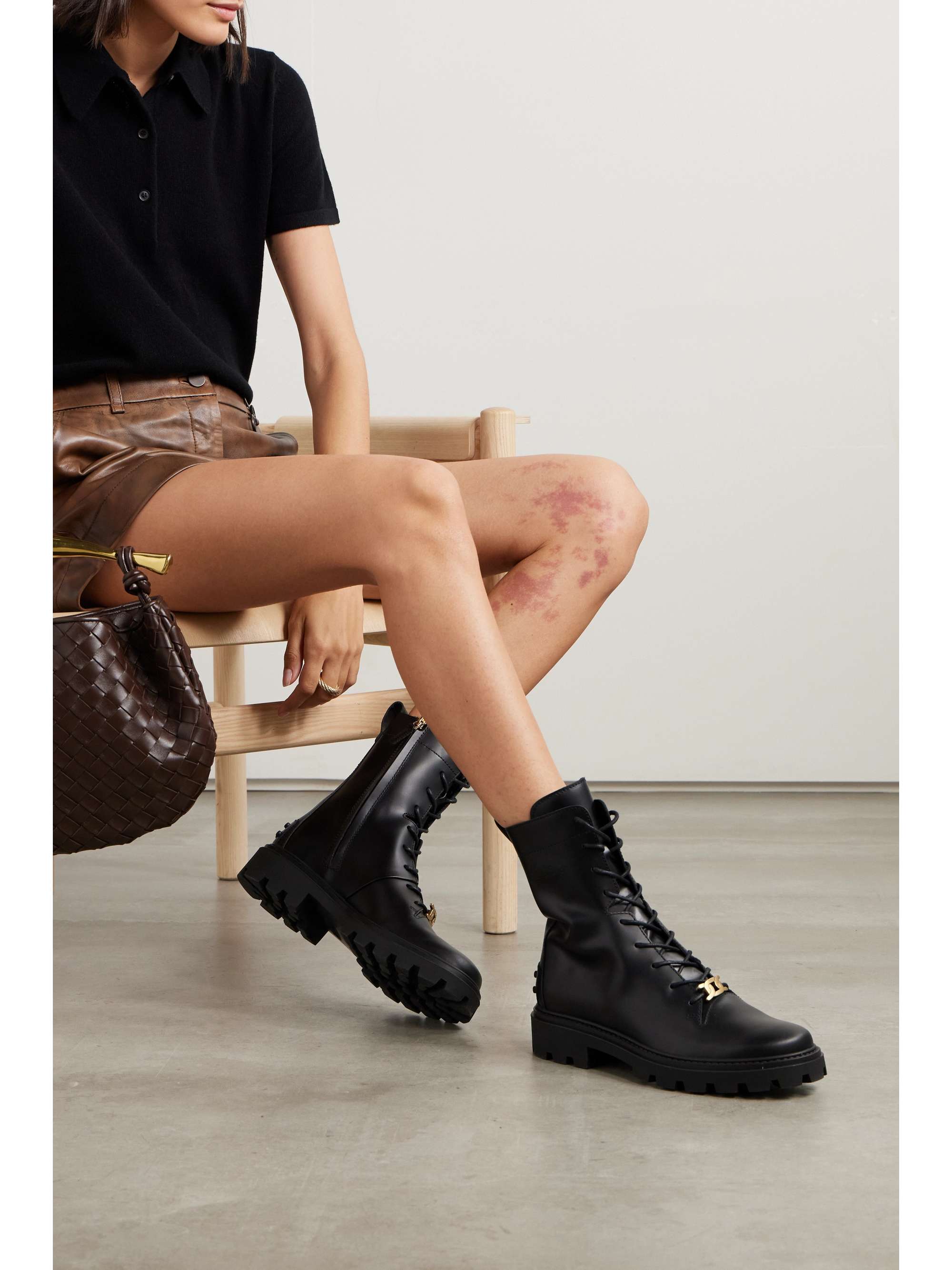 Gomma Pesante leather ankle boots