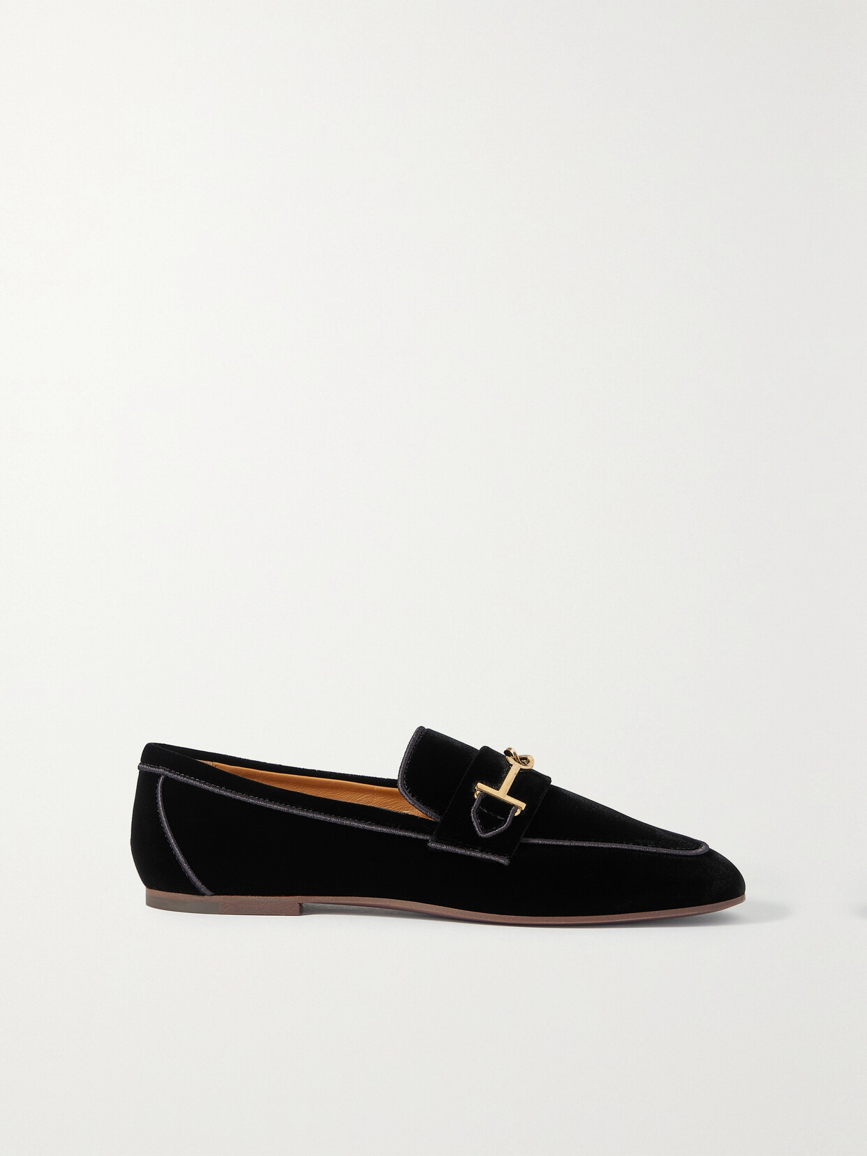 Tod's Embellished Velvet Loafers In Black