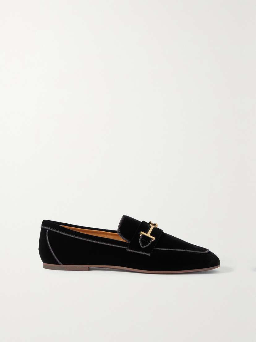 Tod's Embellished Velvet Loafers