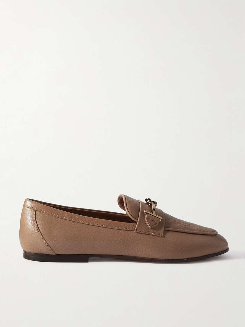 Tod's Logo-embellished Textured-leather Loafers