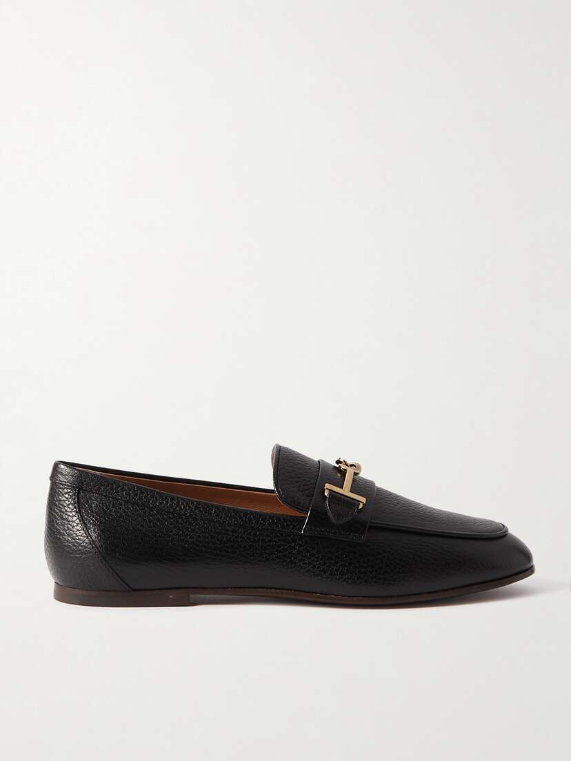 Tod's Logo-embellished Textured-leather Loafers