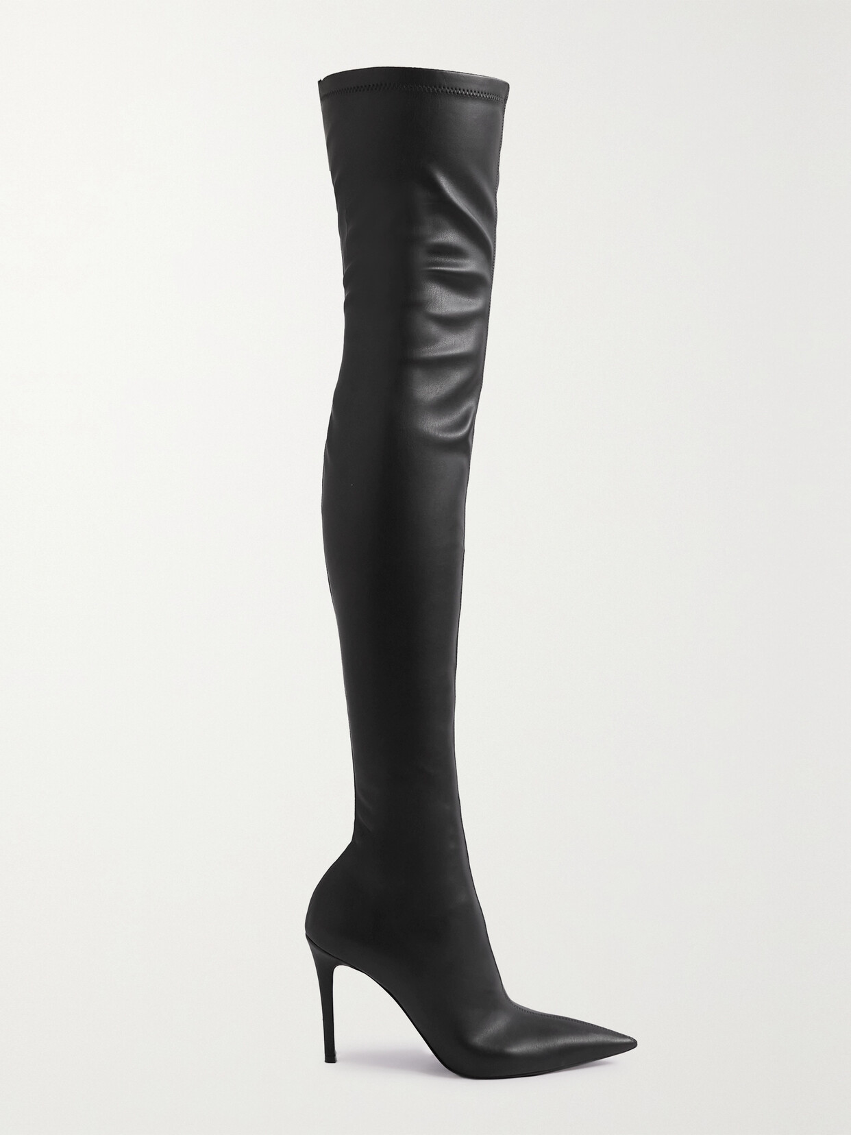 Stella McCartney - + Net Sustain Iconic Faux Leather Thigh Boots - Black