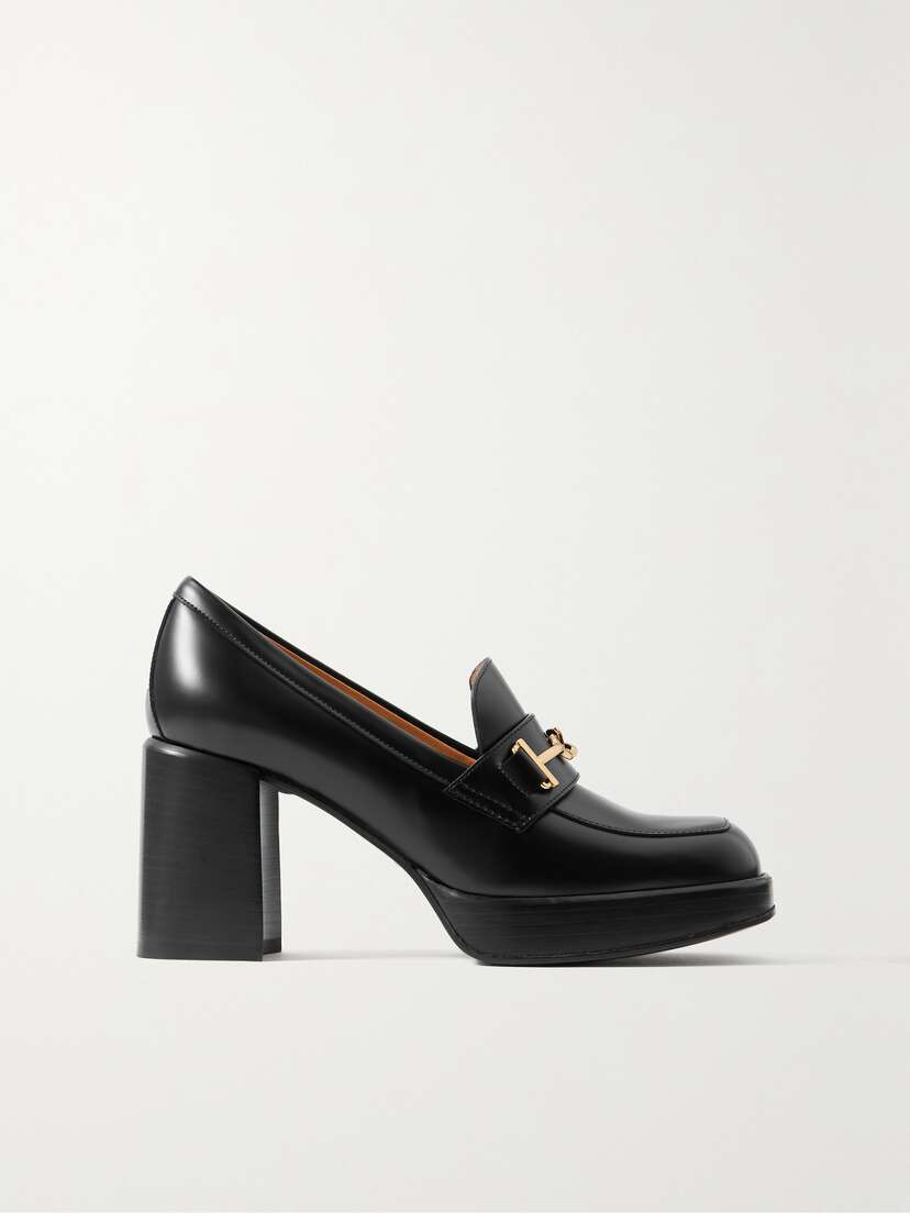 Tod's Embellished Platform Leather Loafers