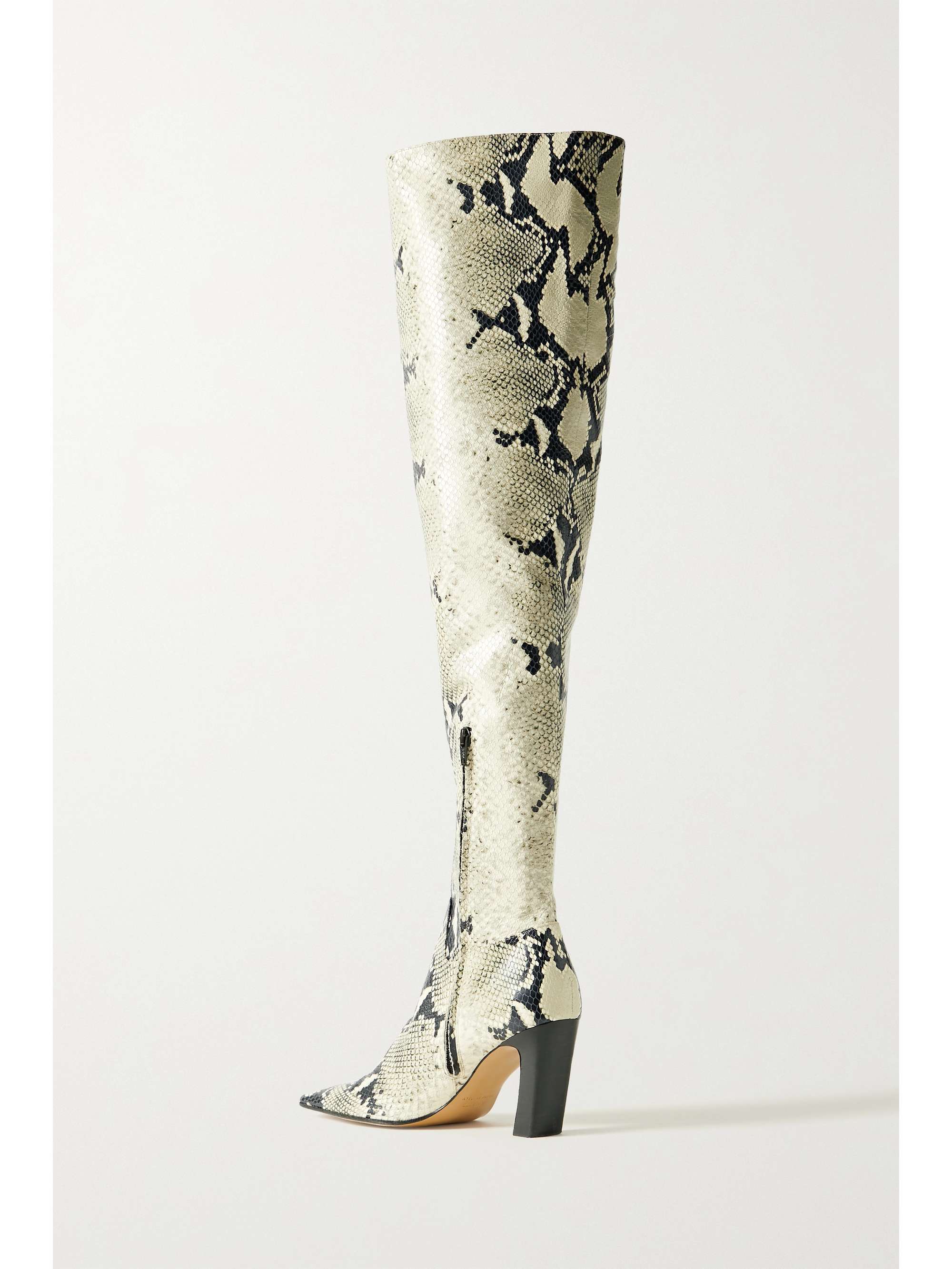 KHAITE Marfa snake-effect leather over-the-knee boots | NET-A-PORTER