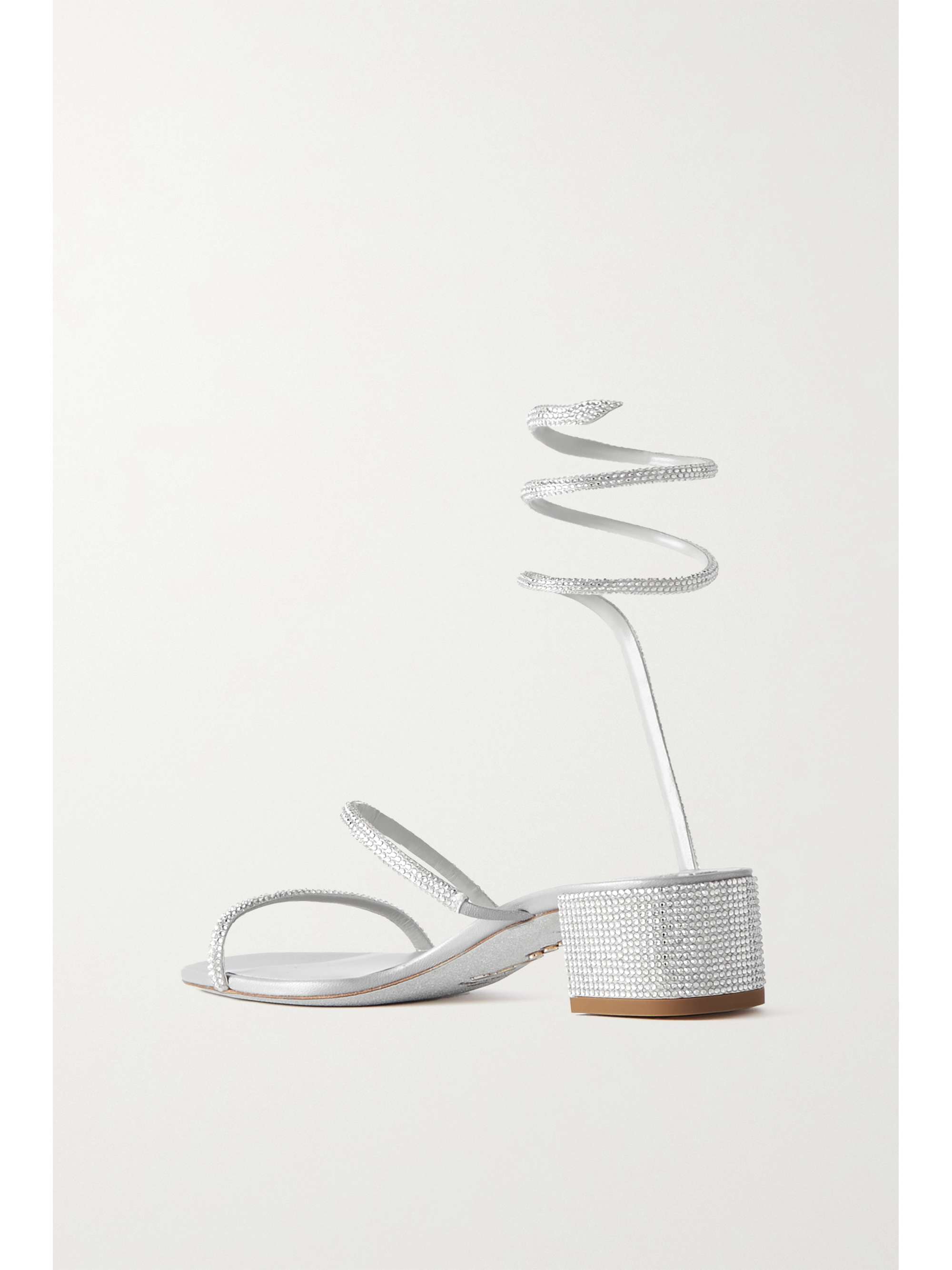 RENÉ CAOVILLA Cleo crystal-embellished satin sandals