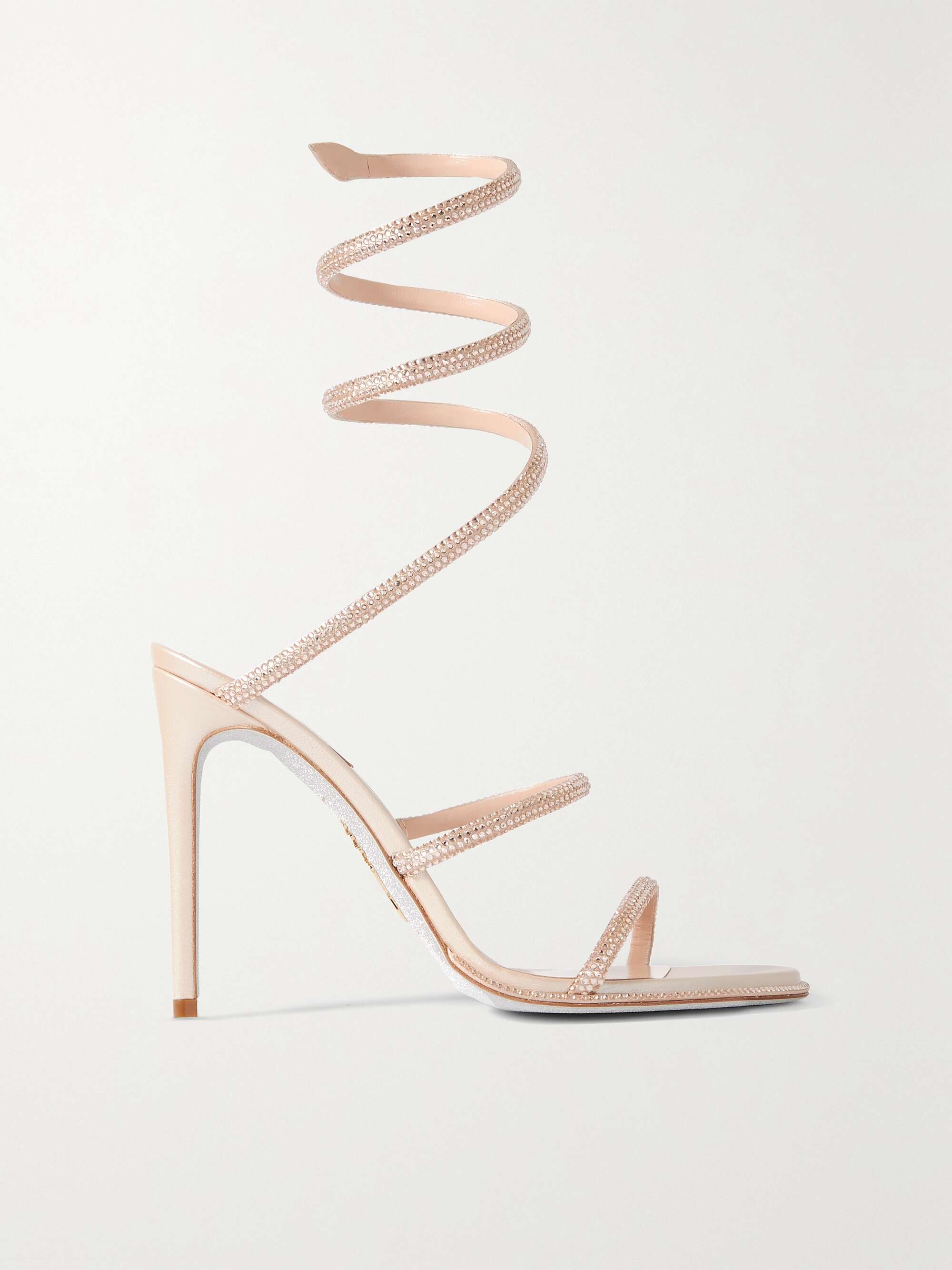 RENÉ CAOVILLA Crystal-embellished suede sandals | NET-A-PORTER