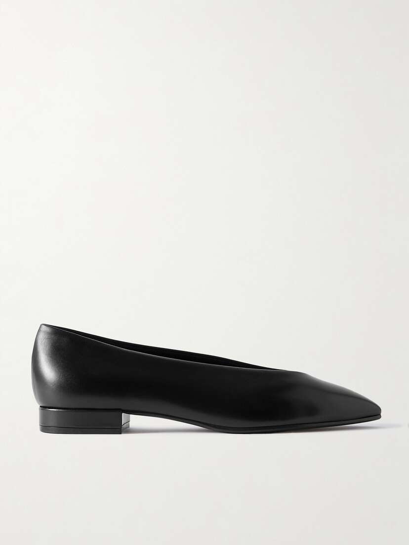 Loro Piana Rebecca Leather Point-toe Flats