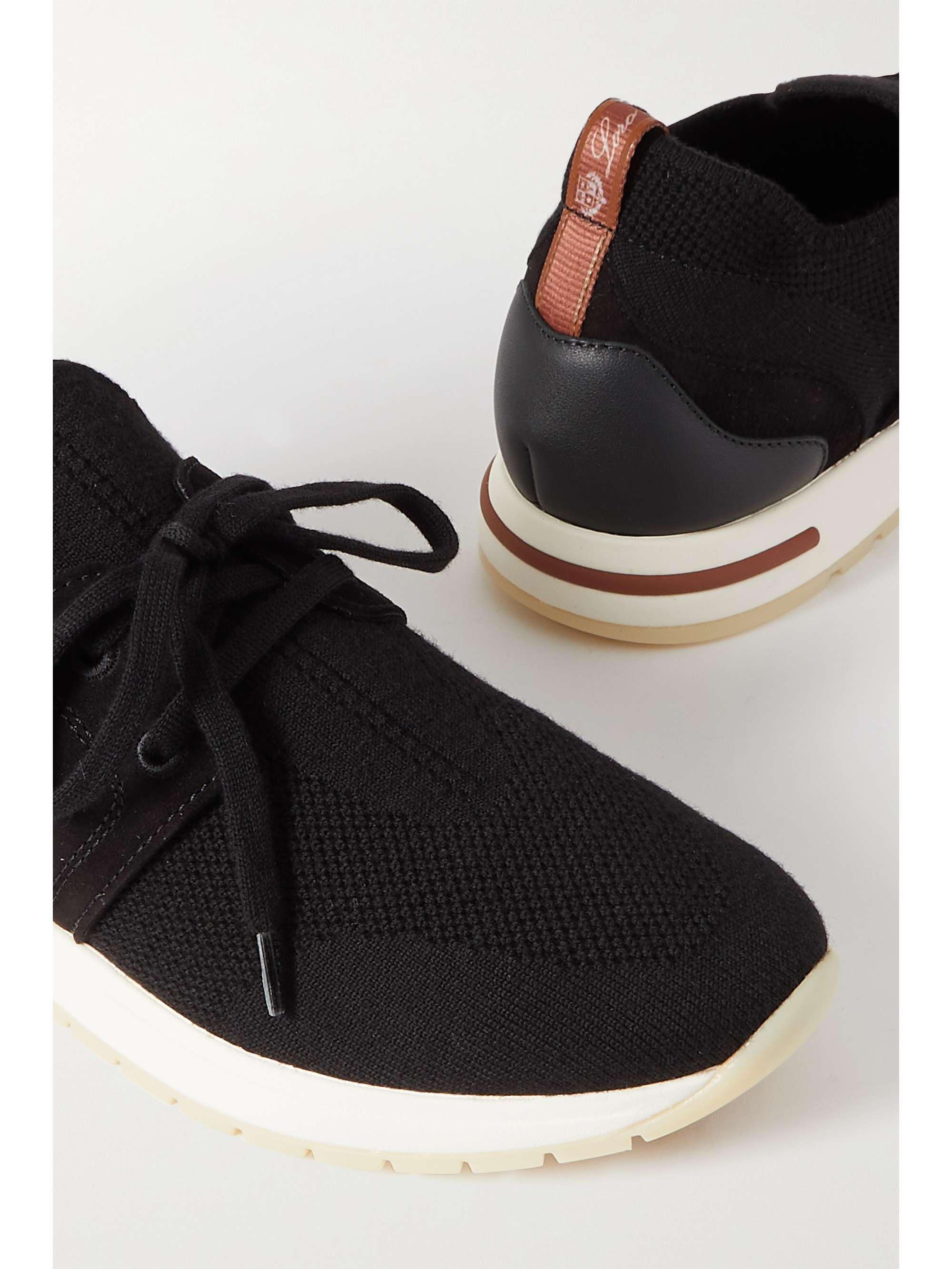 LORO PIANA Flexy Lady wool, leather and suede sneakers