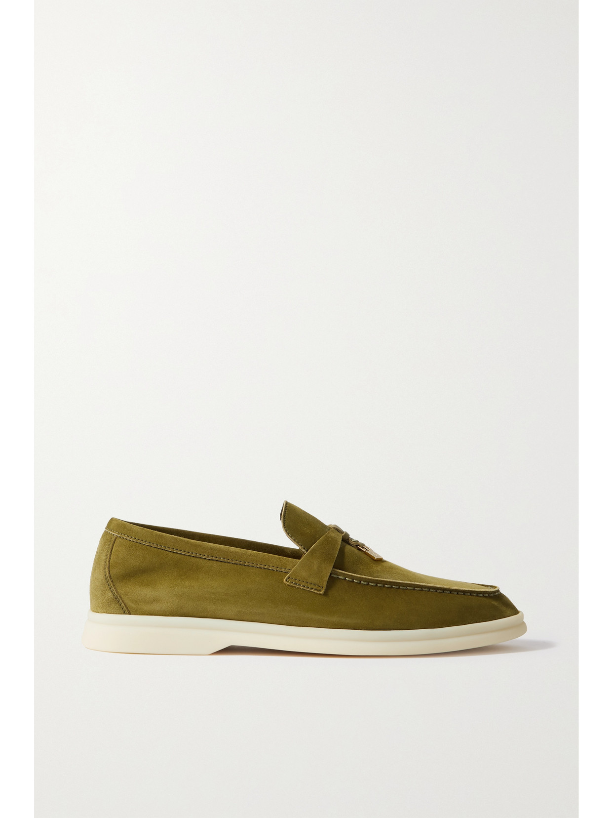 Loro Piana Summer Charms Walk Suede Loafers