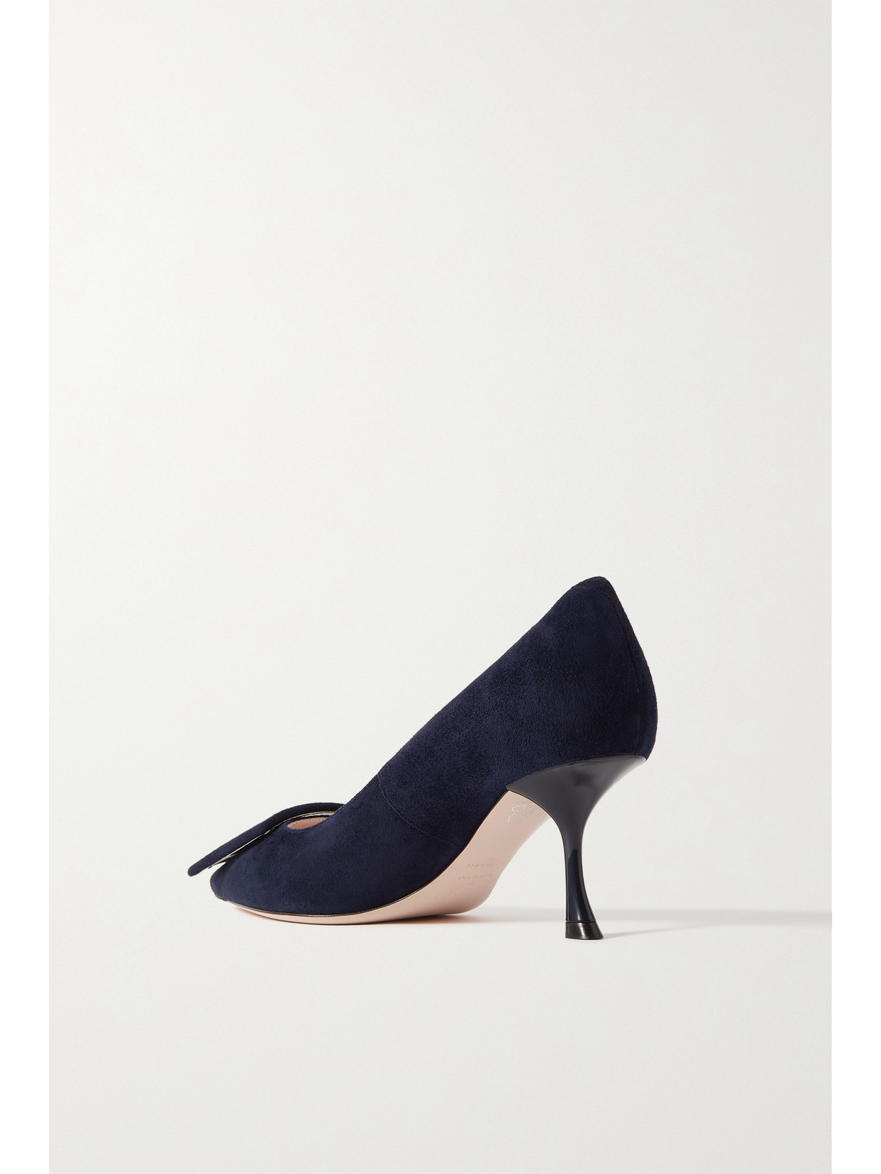Roger Vivier Viv' In The City 65 Buckled Suede Pumps In Black