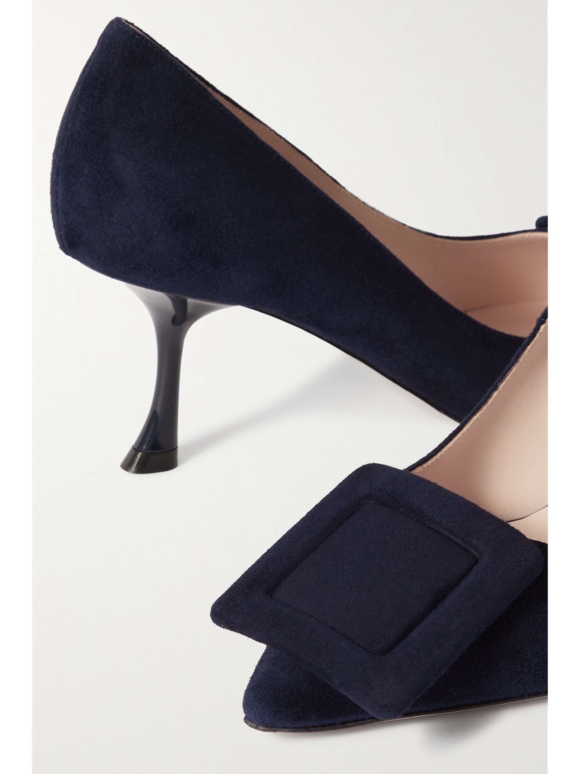 ROGER VIVIER Viv' In The City 65 buckled suede pumps | NET-A ROGER VIVIER Viv' In The City 65 buckled suede pumps | NET-A