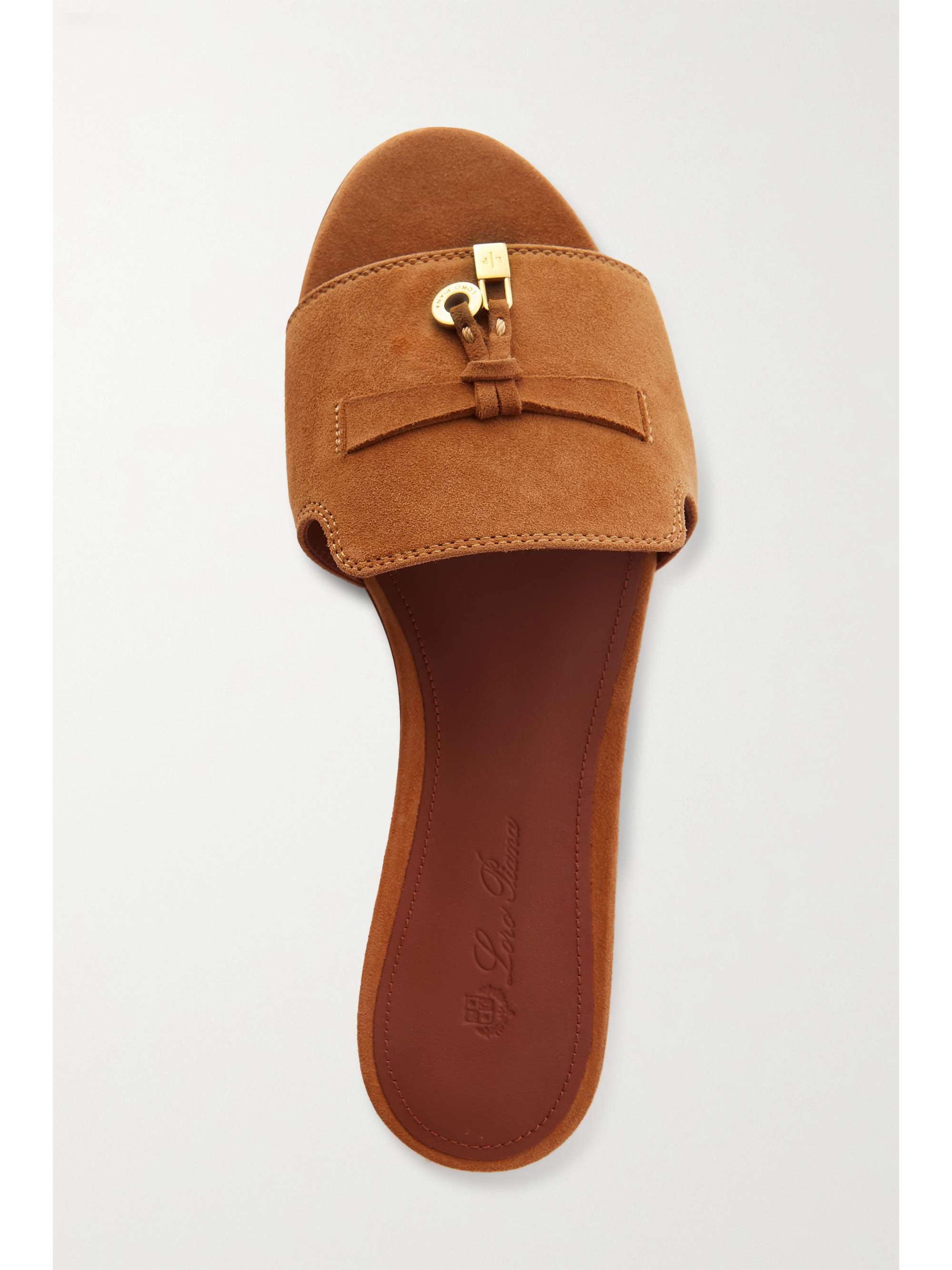 LORO PIANA Summer Charms suede slides