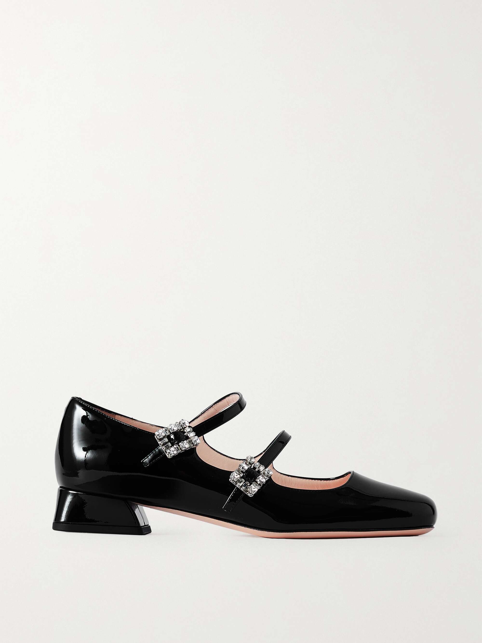 ROGER VIVIER Mini Très Vivier 25 crystal-embellished patent ROGER VIVIER Mini Très Vivier 25 crystal-embellished patent