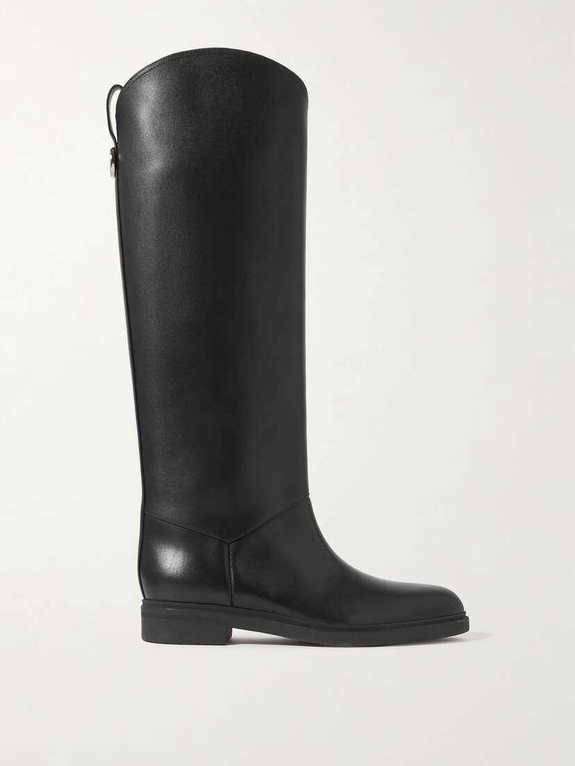 Loro Piana Kilda Leather Knee Boots