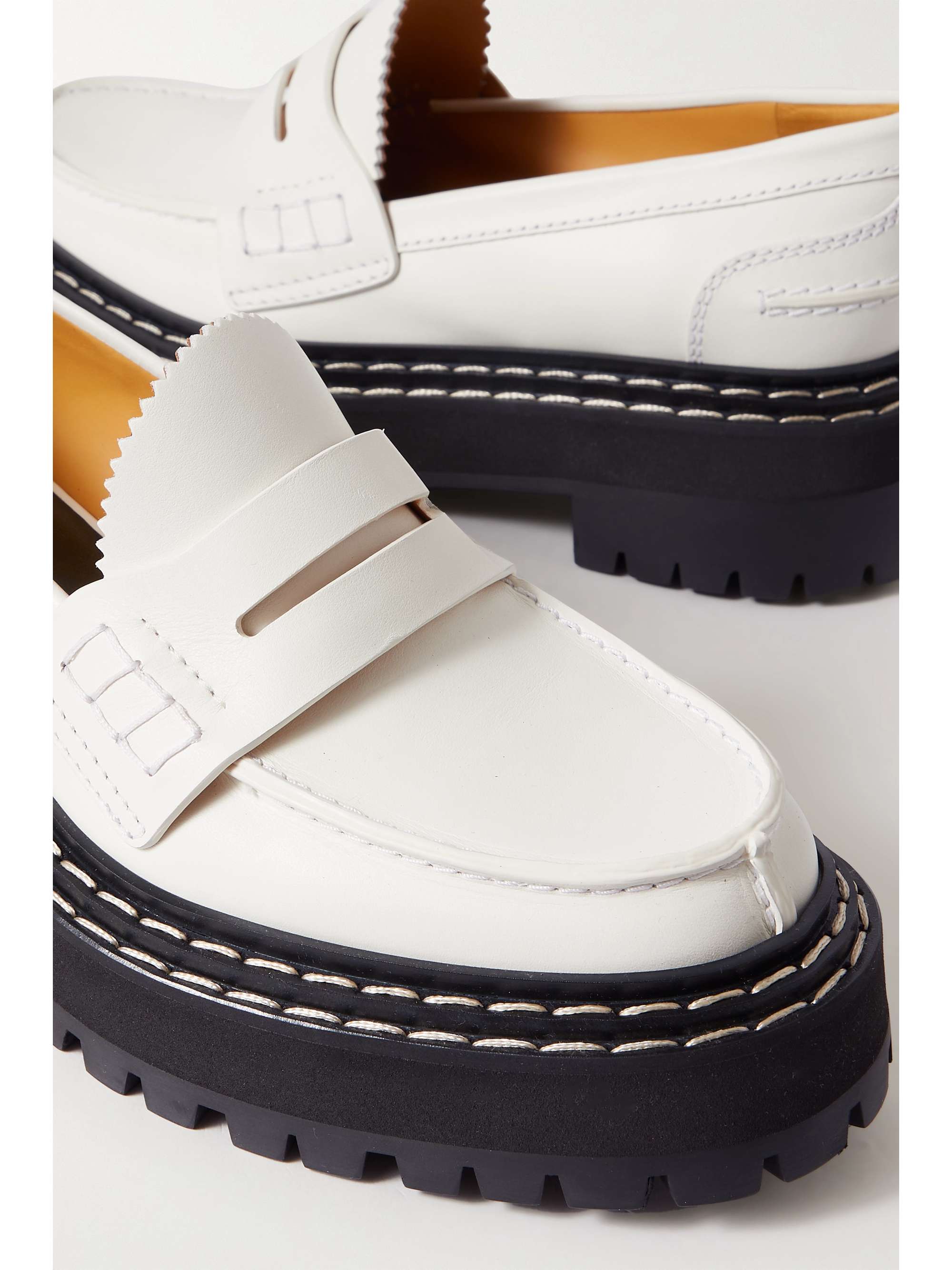 White leather loafers sale