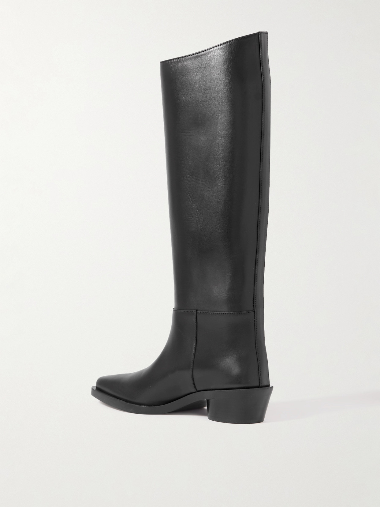 Shop Proenza Schouler Bronco Leather Knee Boots In Black