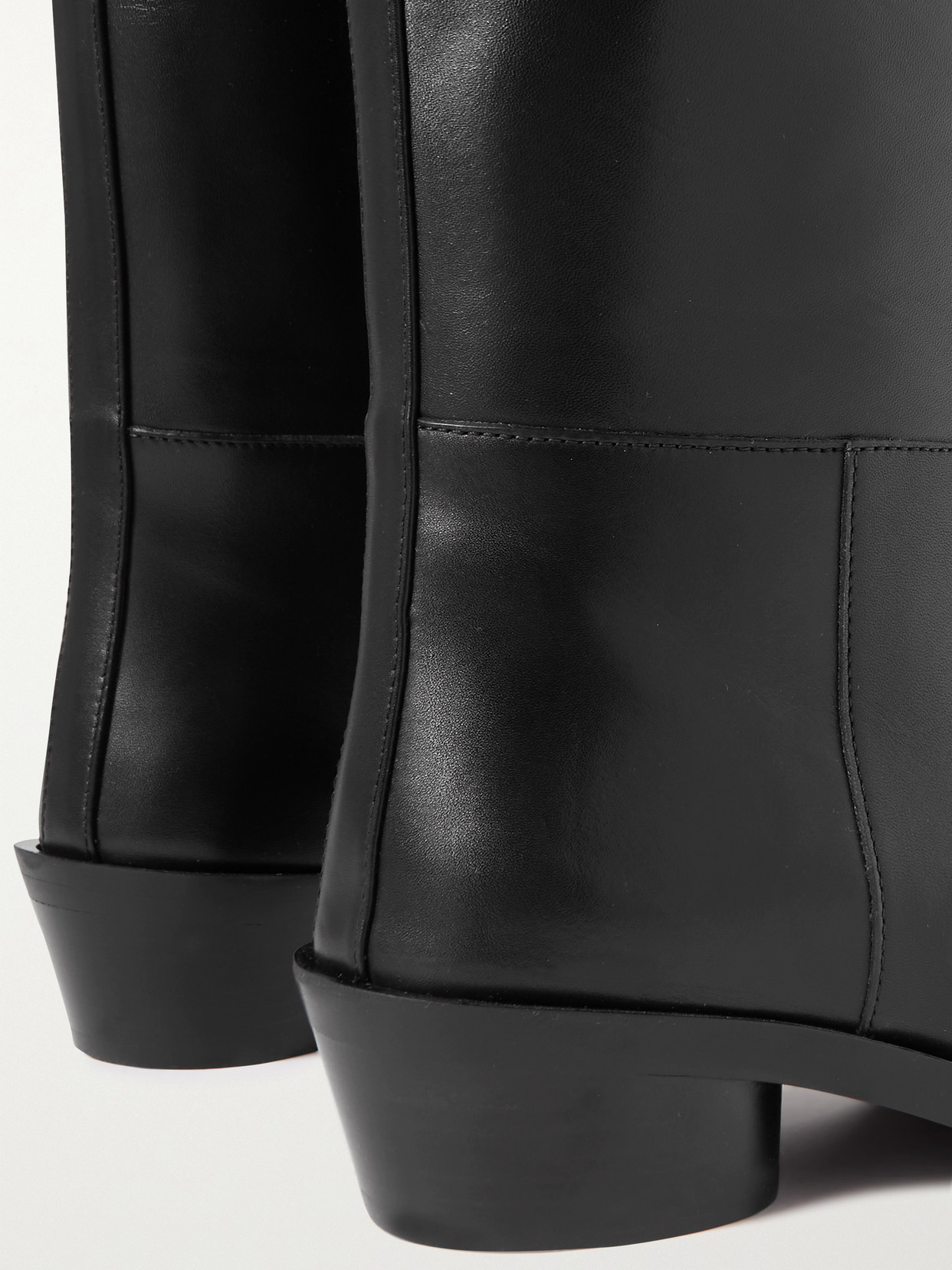 Shop Proenza Schouler Bronco Leather Knee Boots In Black