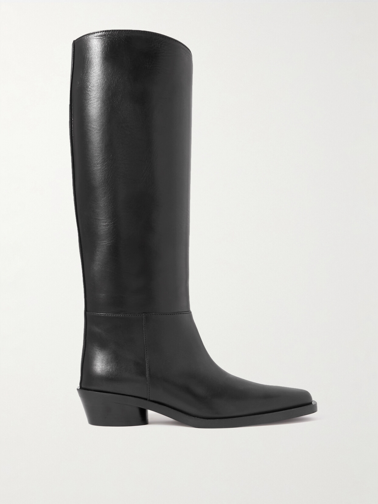 Proenza Schouler Bronco Leather Knee Boots In Black