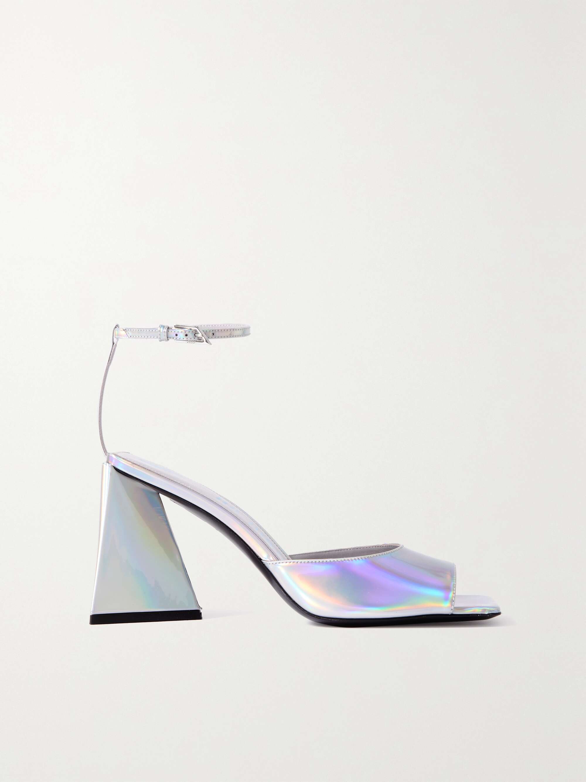 THE ATTICO Piper iridescent faux leather sandals | NET-A-PORTER