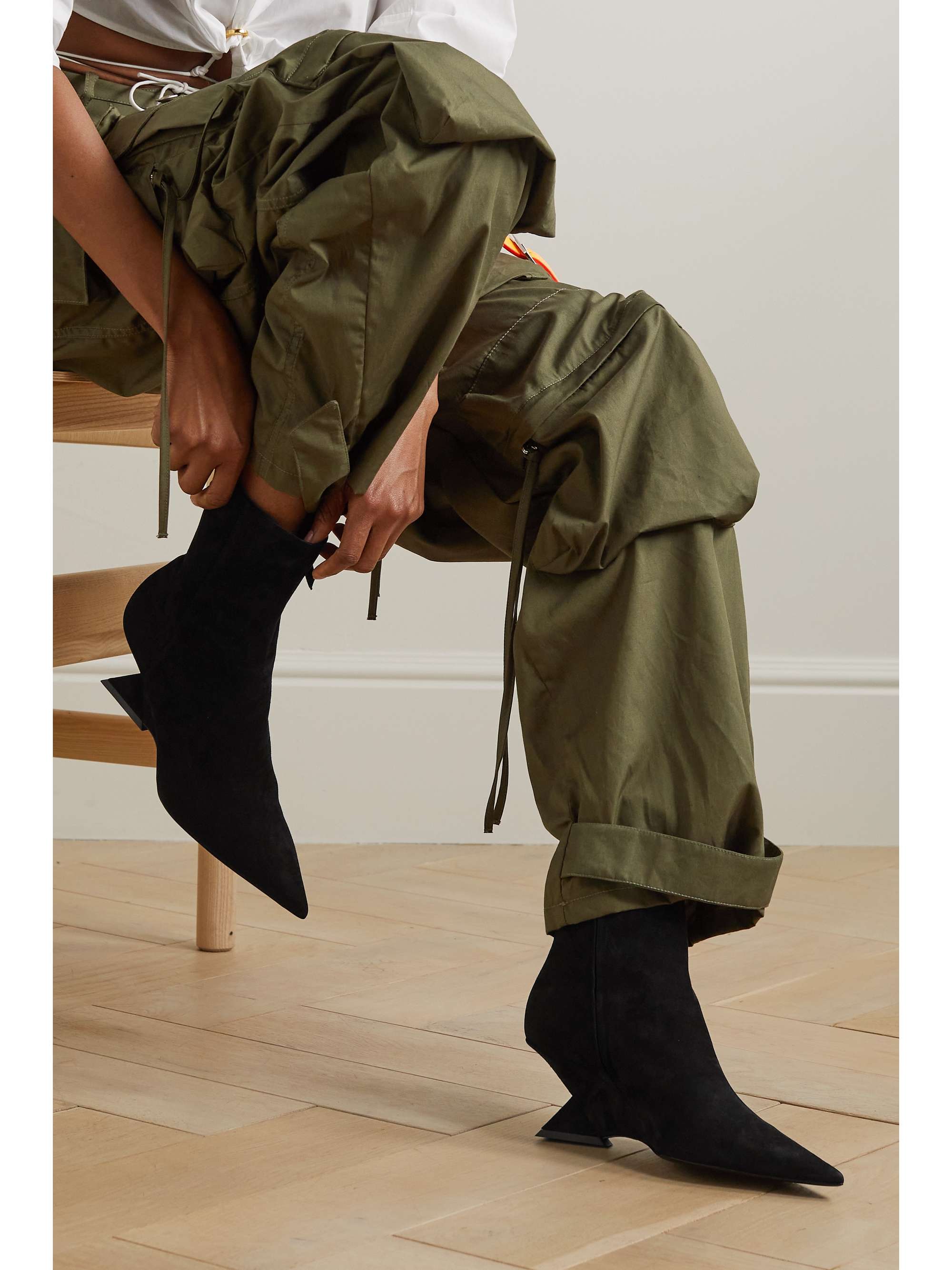 THE ATTICO Cheope suede ankle boots | NET-A-PORTER