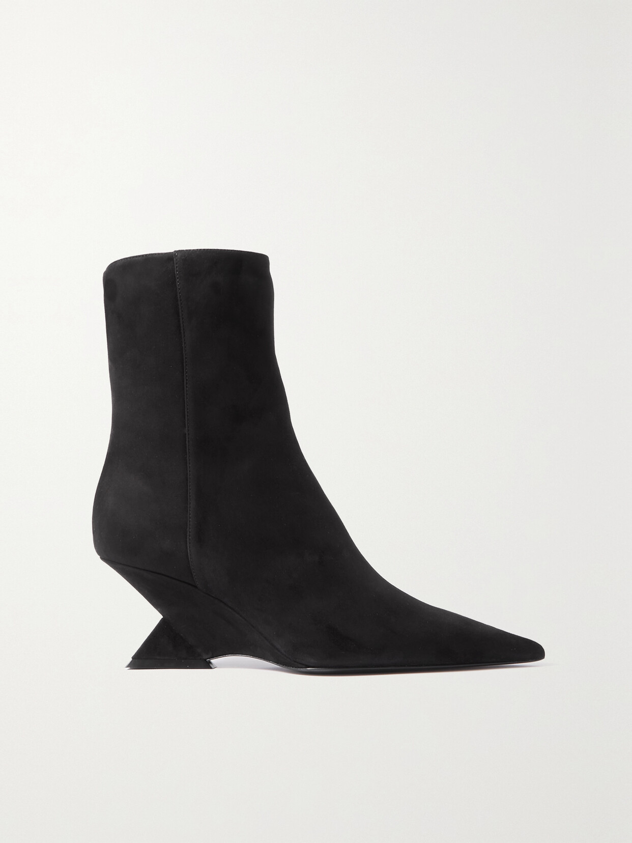 Shop Attico Cheope Suede Ankle Boots In Black