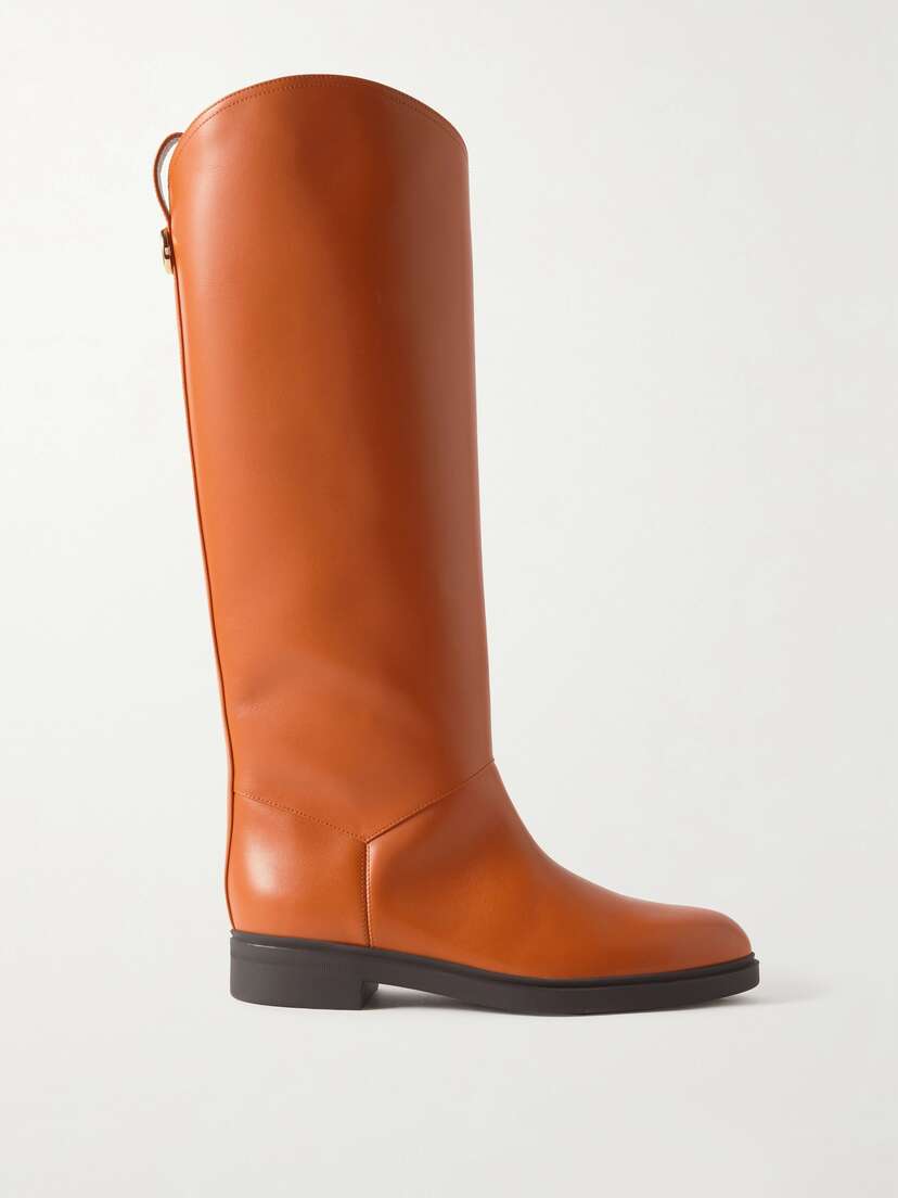 Loro Piana Kilda Leather Knee Boots