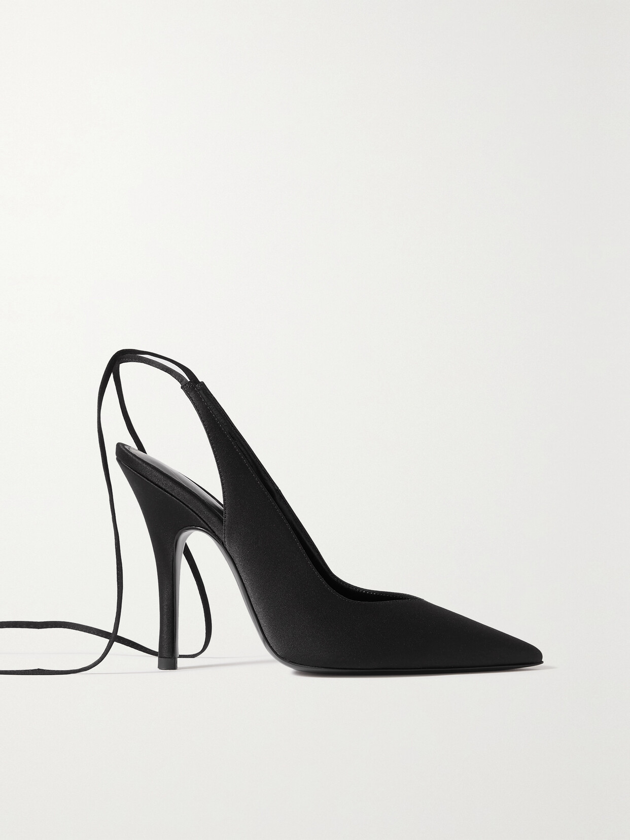 The Attico - Venus Satin Pumps - Black