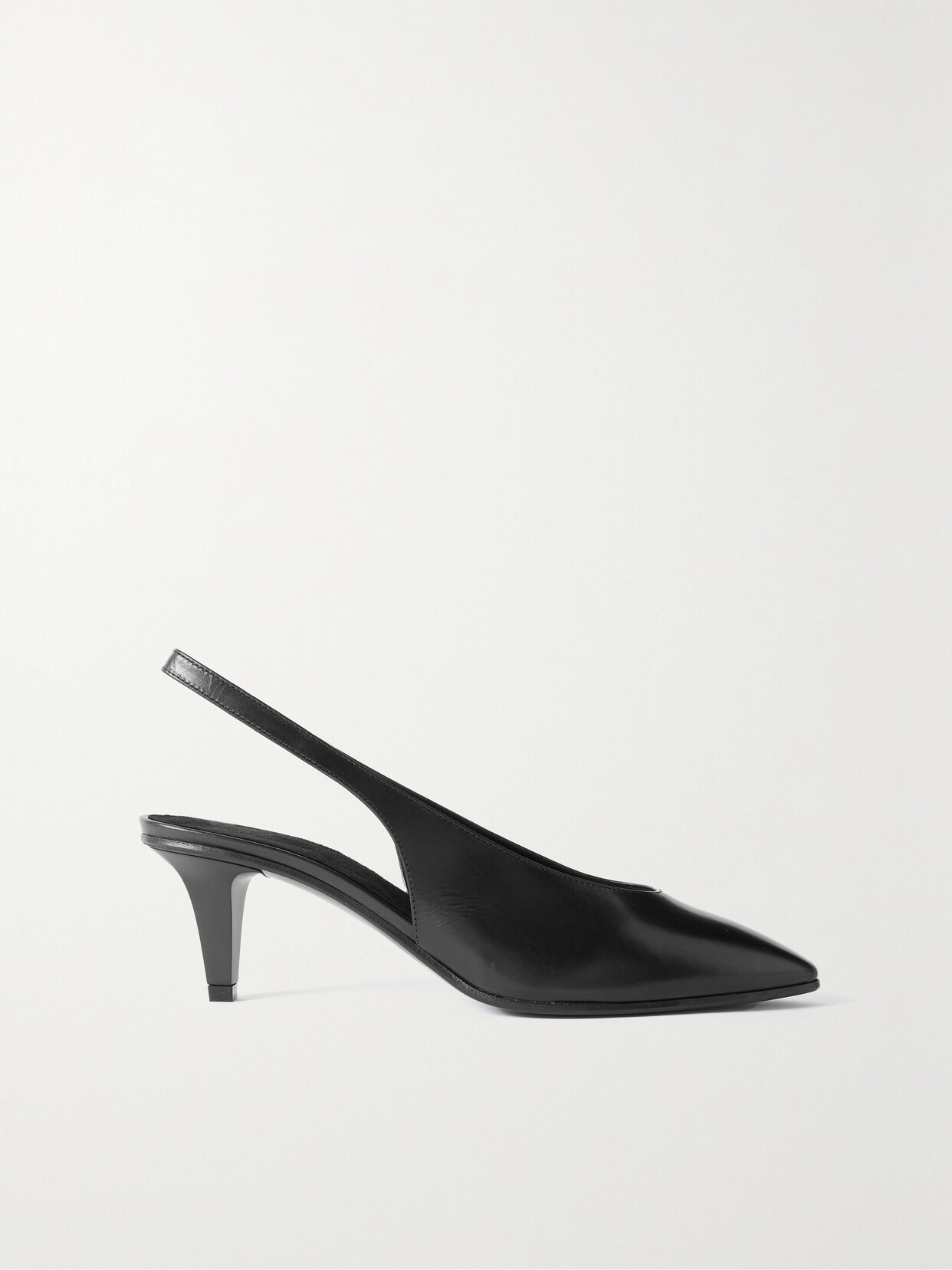 Shop Loro Piana Rebecca Leather Slingback Pumps In Black