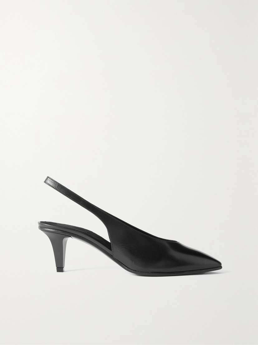Loro Piana Rebecca Leather Slingback Pumps