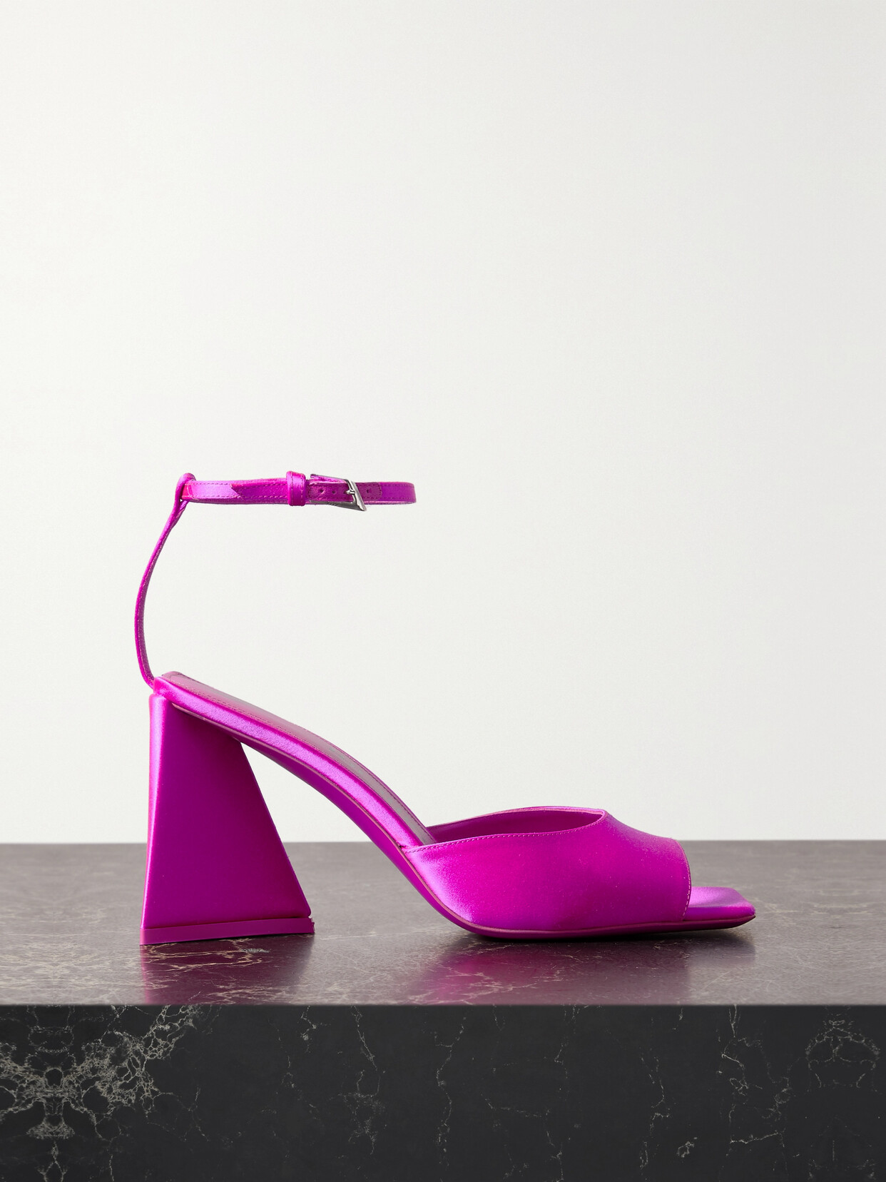 The Attico Piper Satin Sandals - Pink