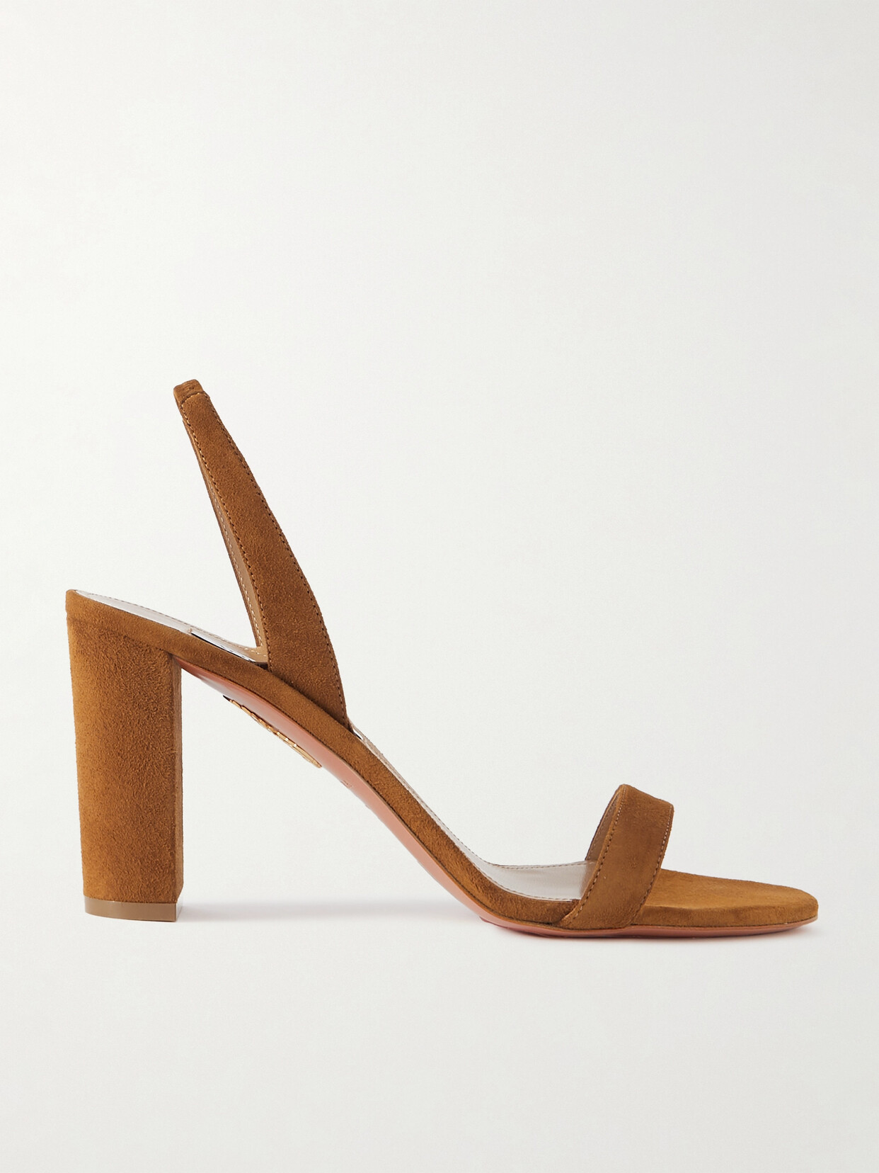 Aquazzura So Nude 85 Suede Slingback Sandals - Brown