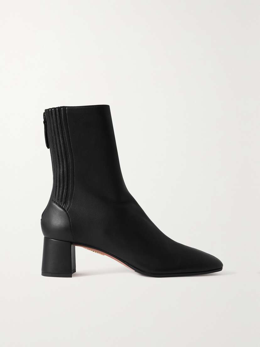 Aquazzura Saint Honoré Leather Ankle Boots