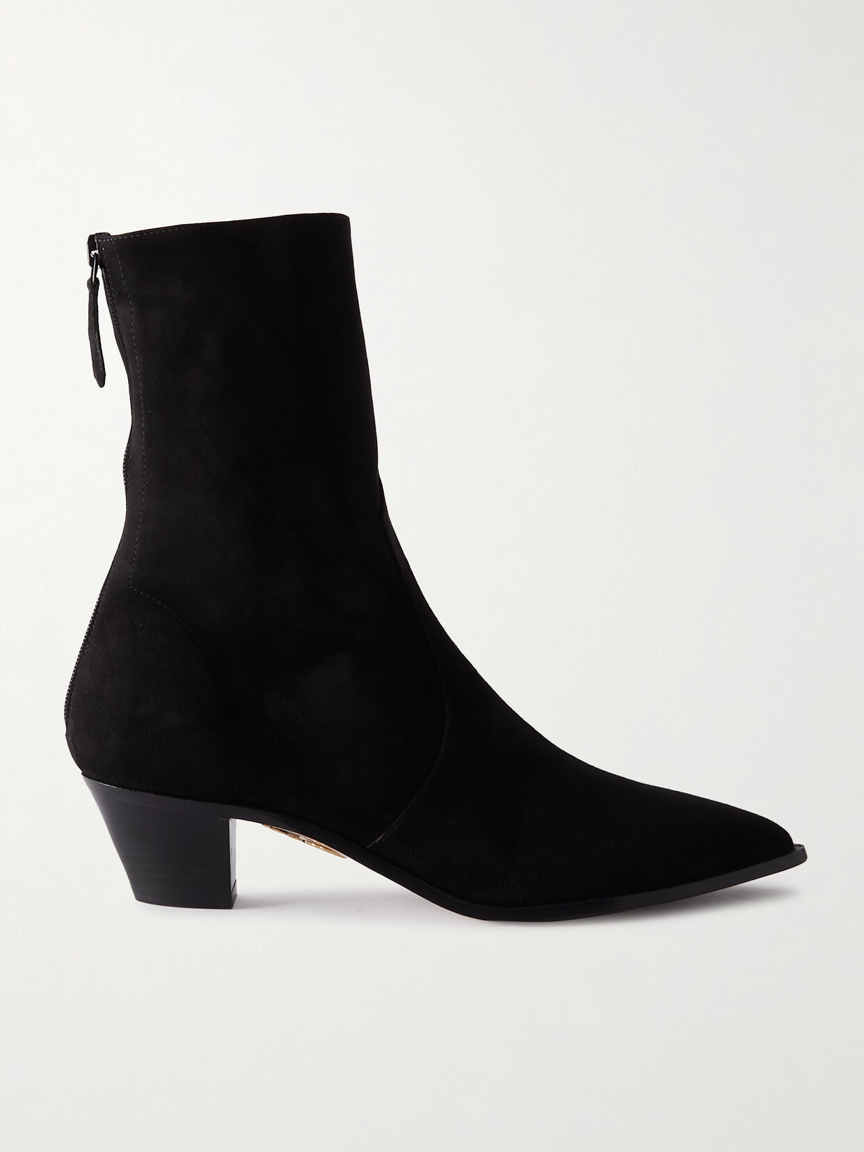 Aquazzura Brunswick 45 Suede Ankle Boots - Black