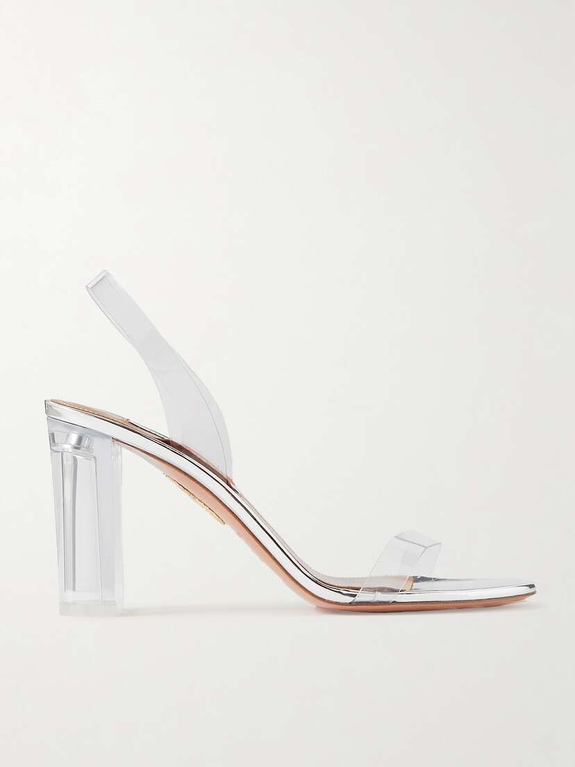 Aquazzura So Nude 85 Pvc Slingback Sandals