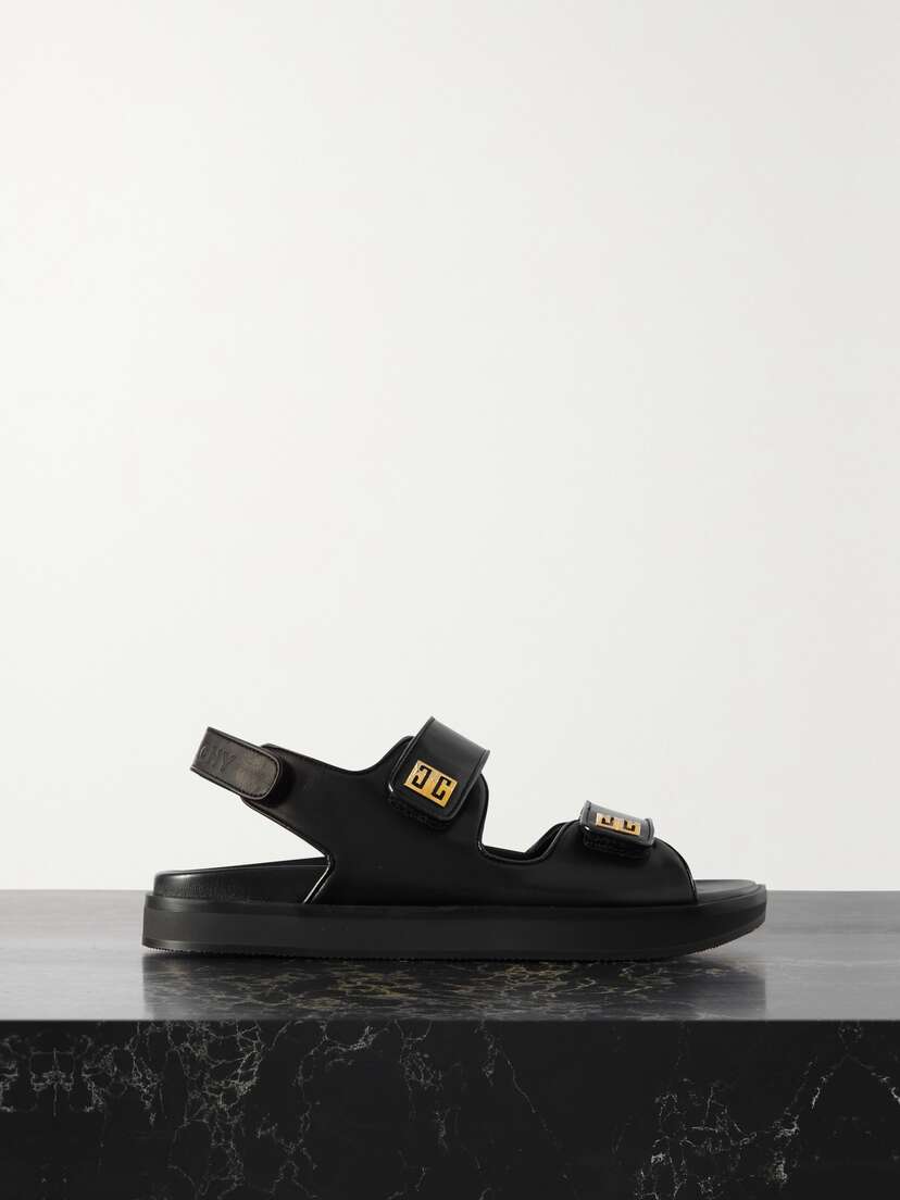 Givenchy 4g Logo-embellished Leather Sandals