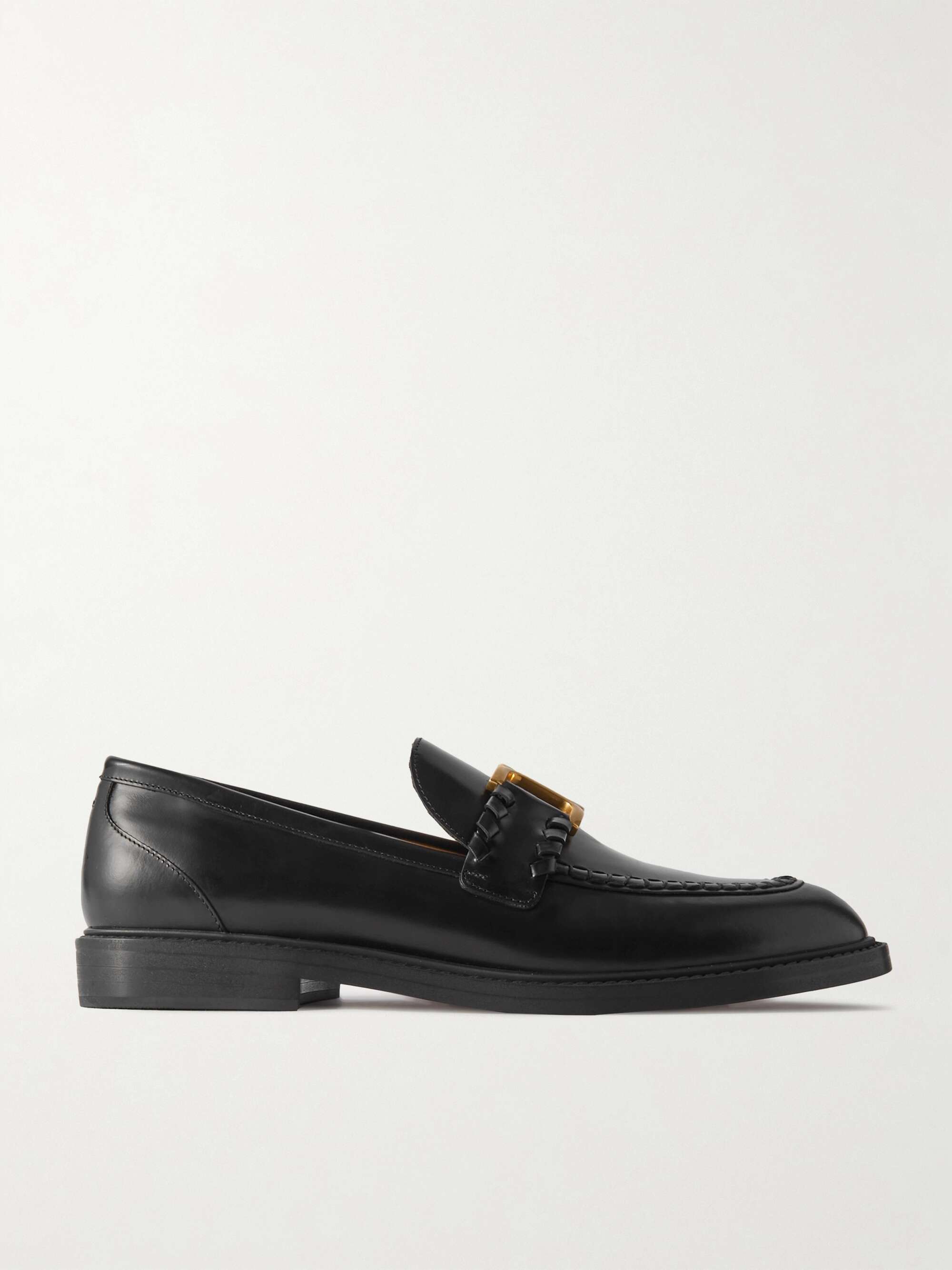 CHLOÉ Marcie embellished leather loafers | NET-A-PORTER