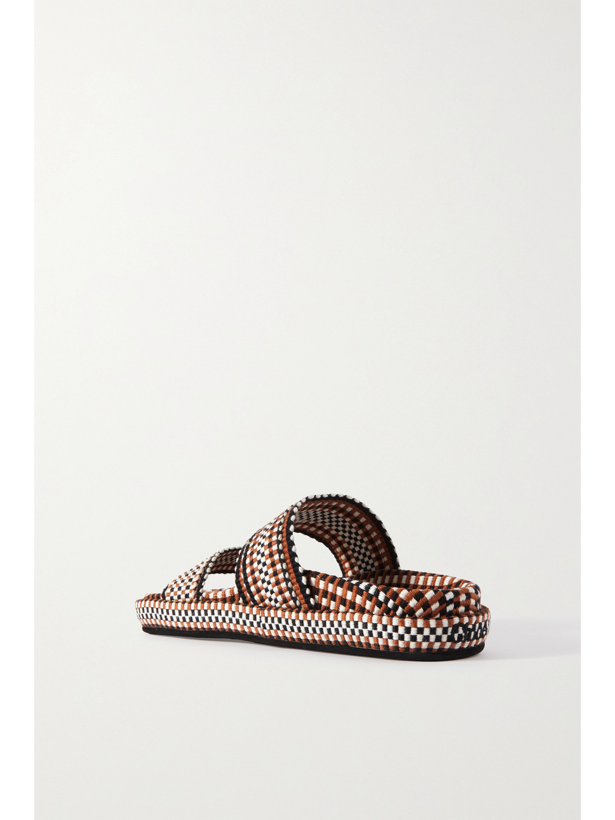 Chloé Rori Woven Cotton Slides In Red