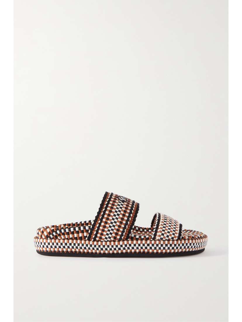 Chloé Rori Woven Cotton Slides