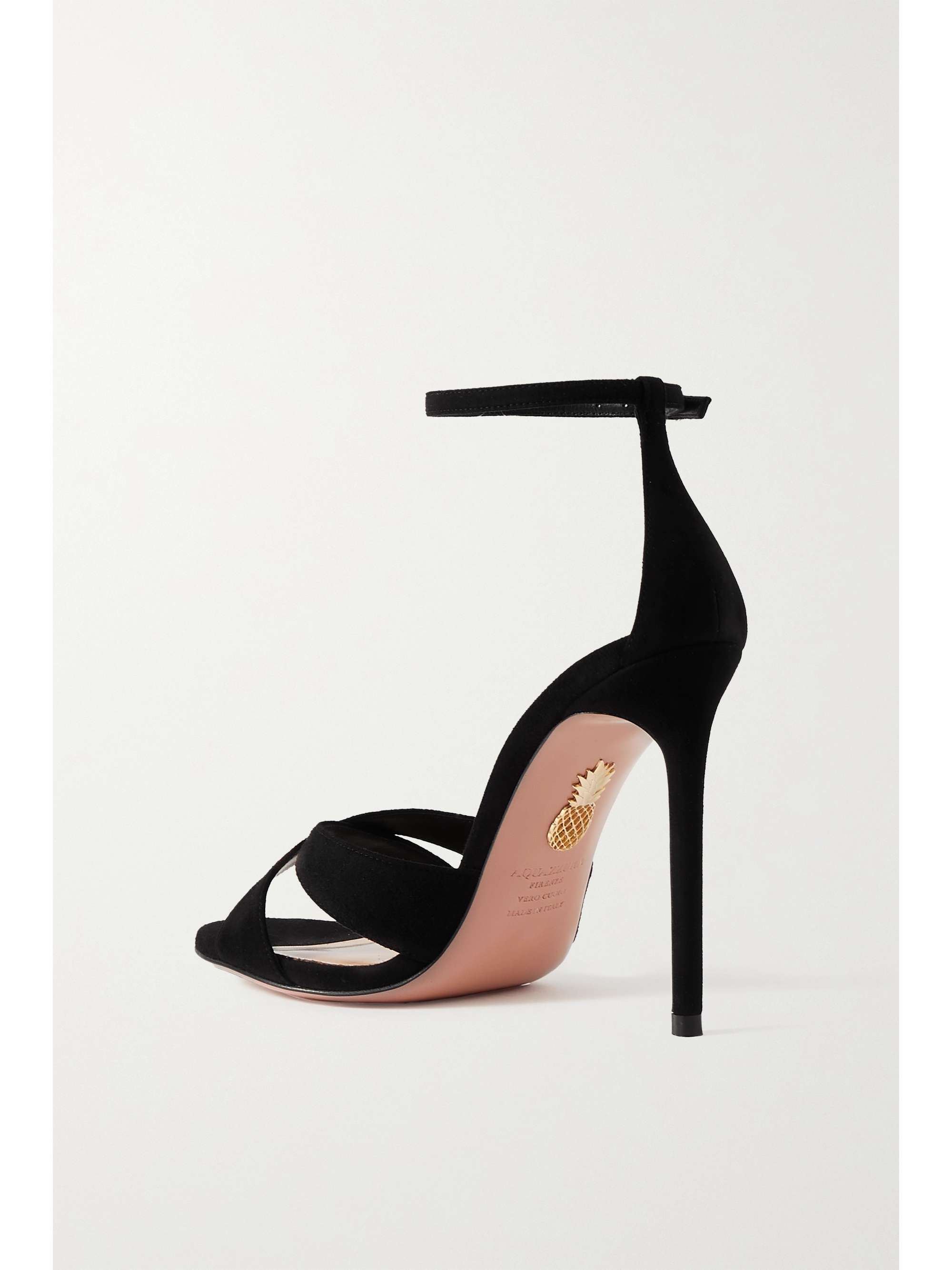 AQUAZZURA Divine 105 suede sandals | NET-A-PORTER