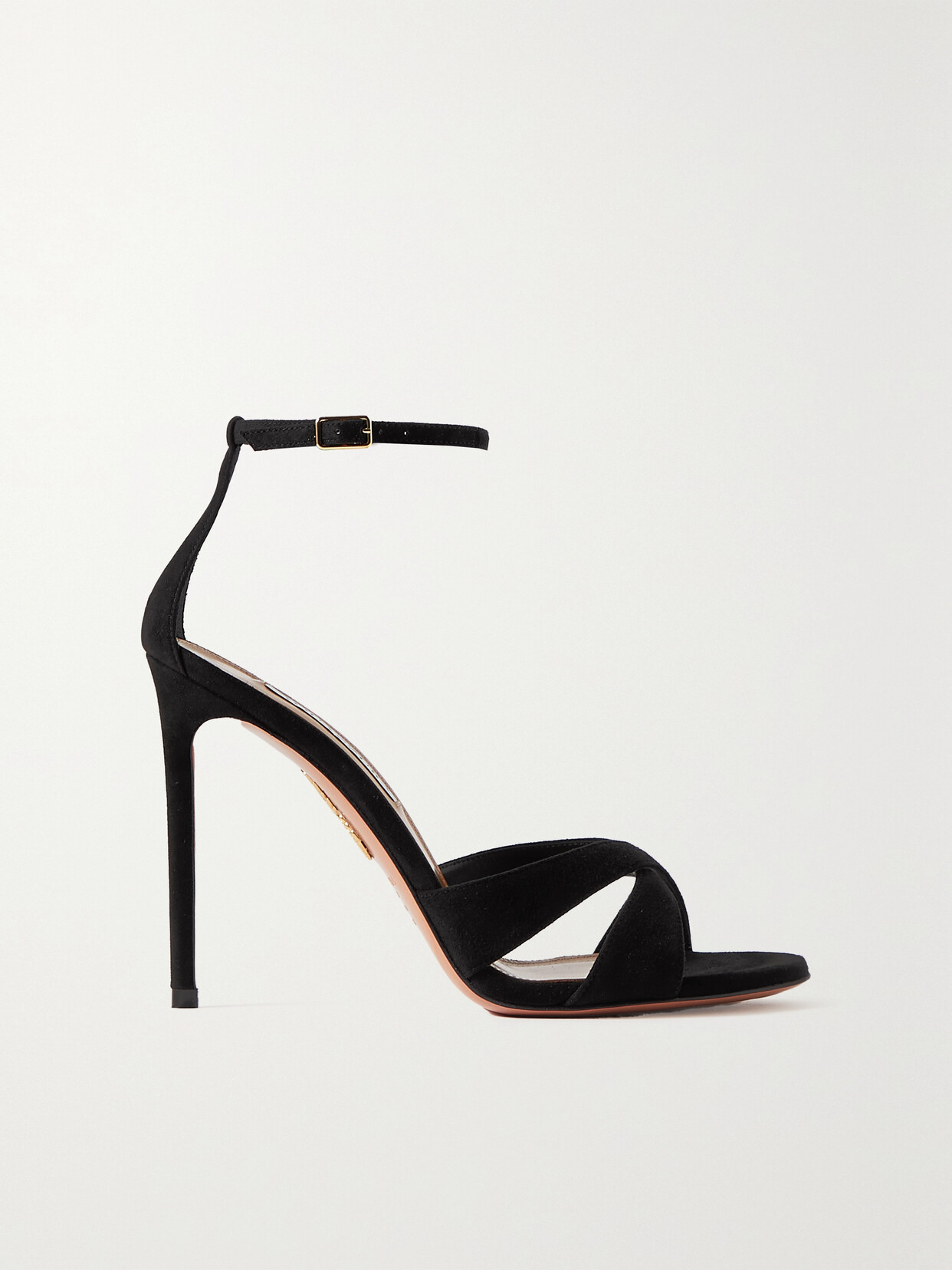 Aquazzura Divine 105 Suede Sandals - Black