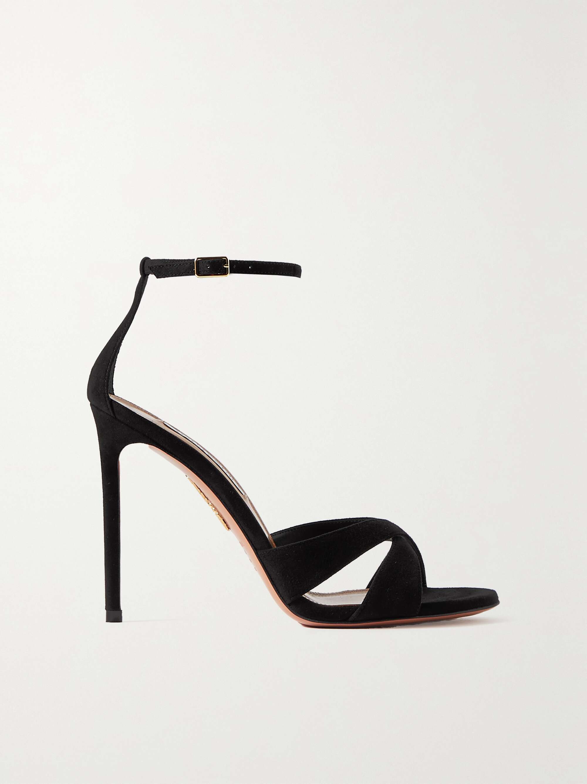 AQUAZZURA Divine 105 suede sandals | NET-A-PORTER