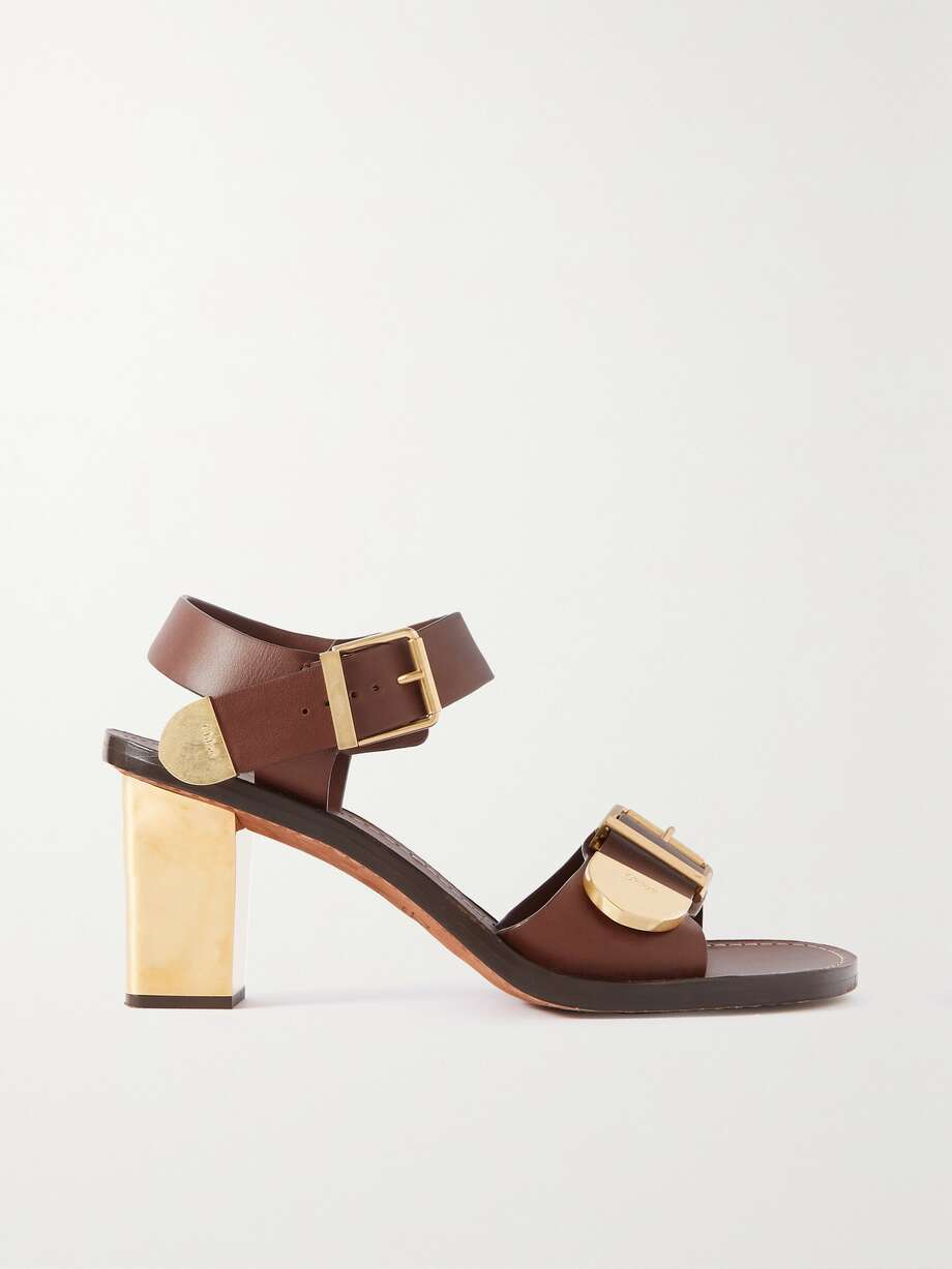 net-a-porter.com | Sandali in pelle con fibbie Rebecca