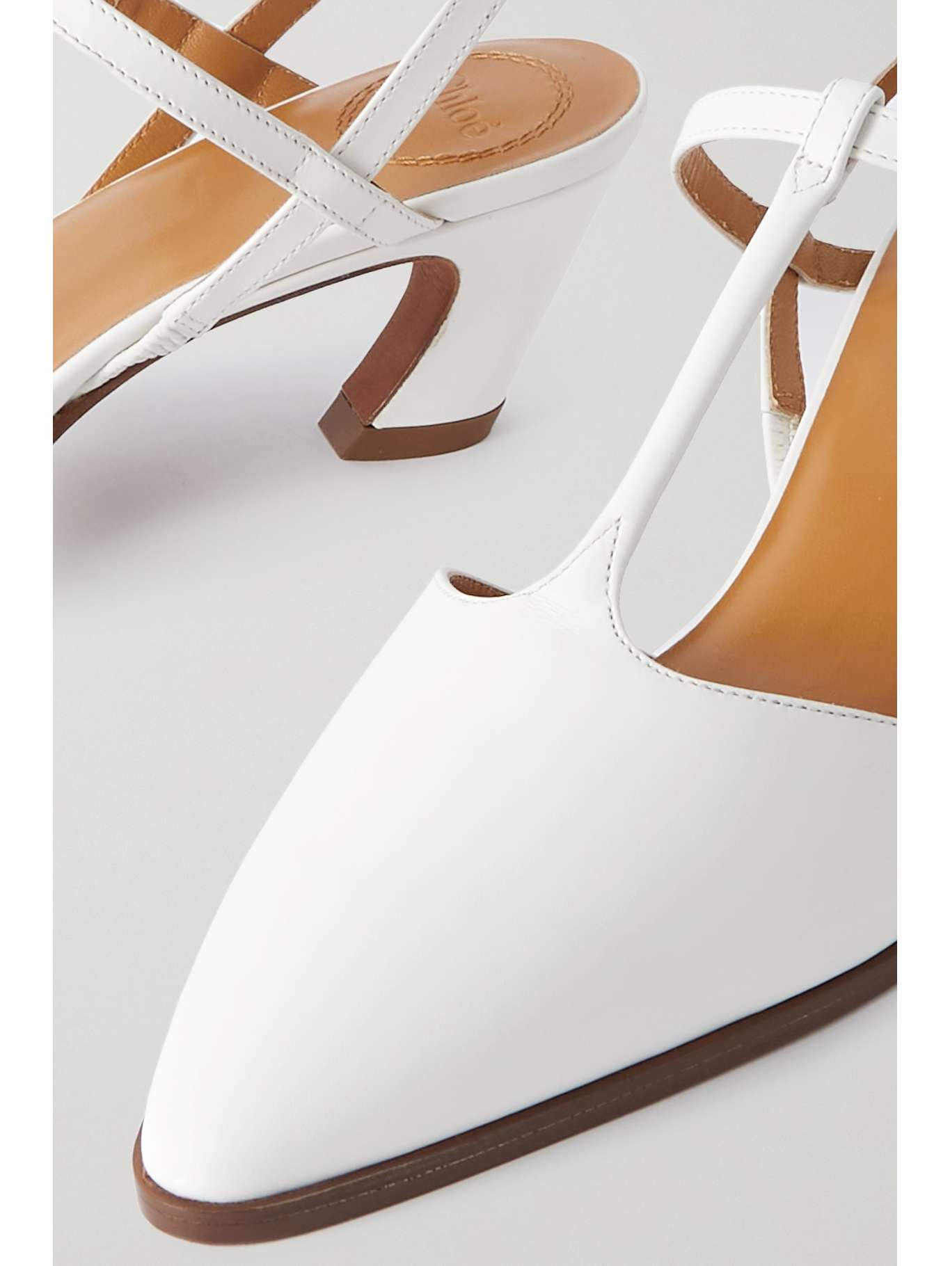 CHLOÉ Oli leather Mary Jane pumps NETAPORTER