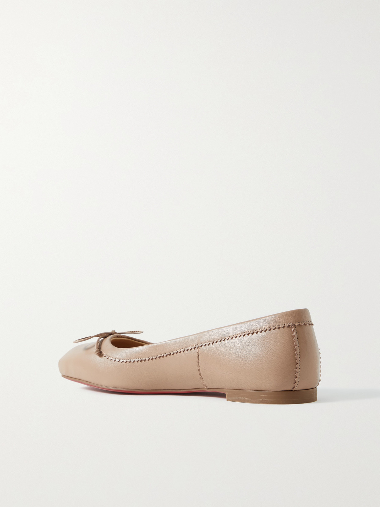 Christian Louboutin Mamadrague Leather Ballet Flats In Neutrals