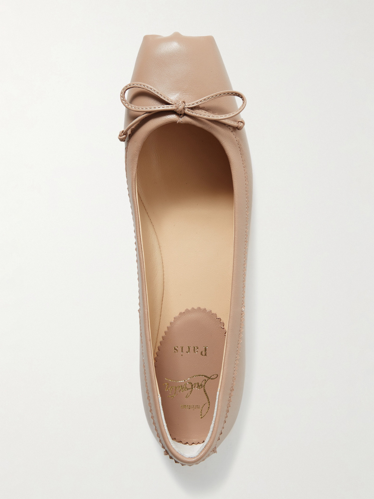 Christian Louboutin Mamadrague Leather Ballet Flats In Neutrals
