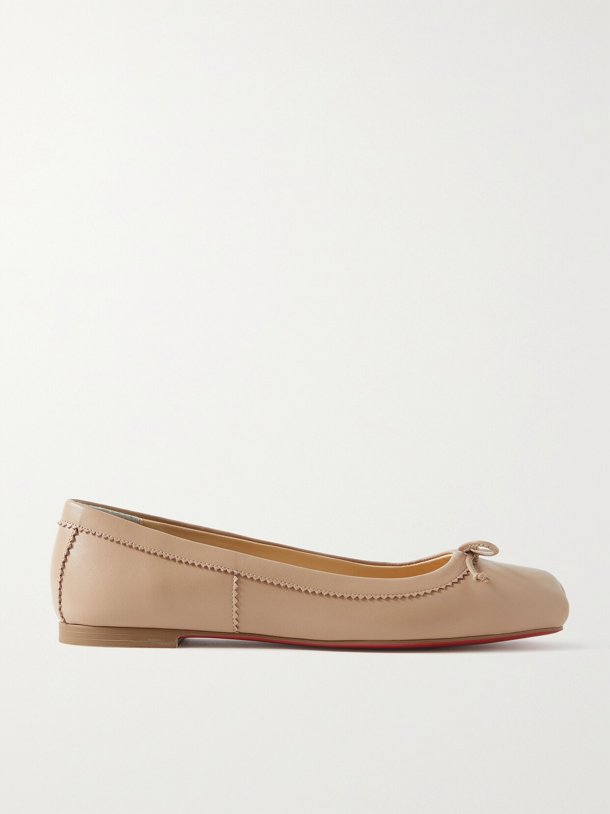 Christian Louboutin - Mamadrague Leather Ballet Flats - Neutrals